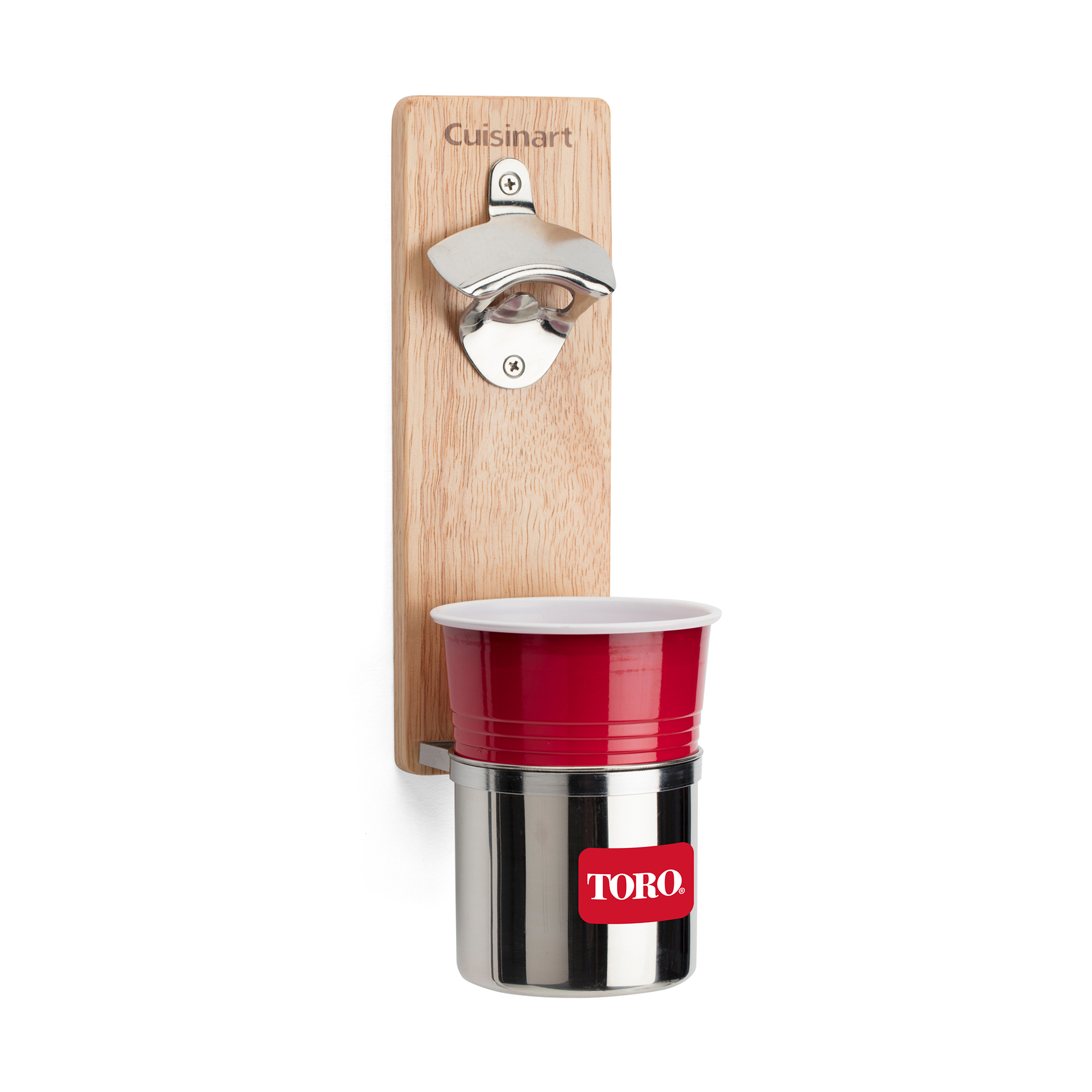 Picture of Cuisinart Outdoors Magnetic Bottle Opener & Cup Holder - Wood