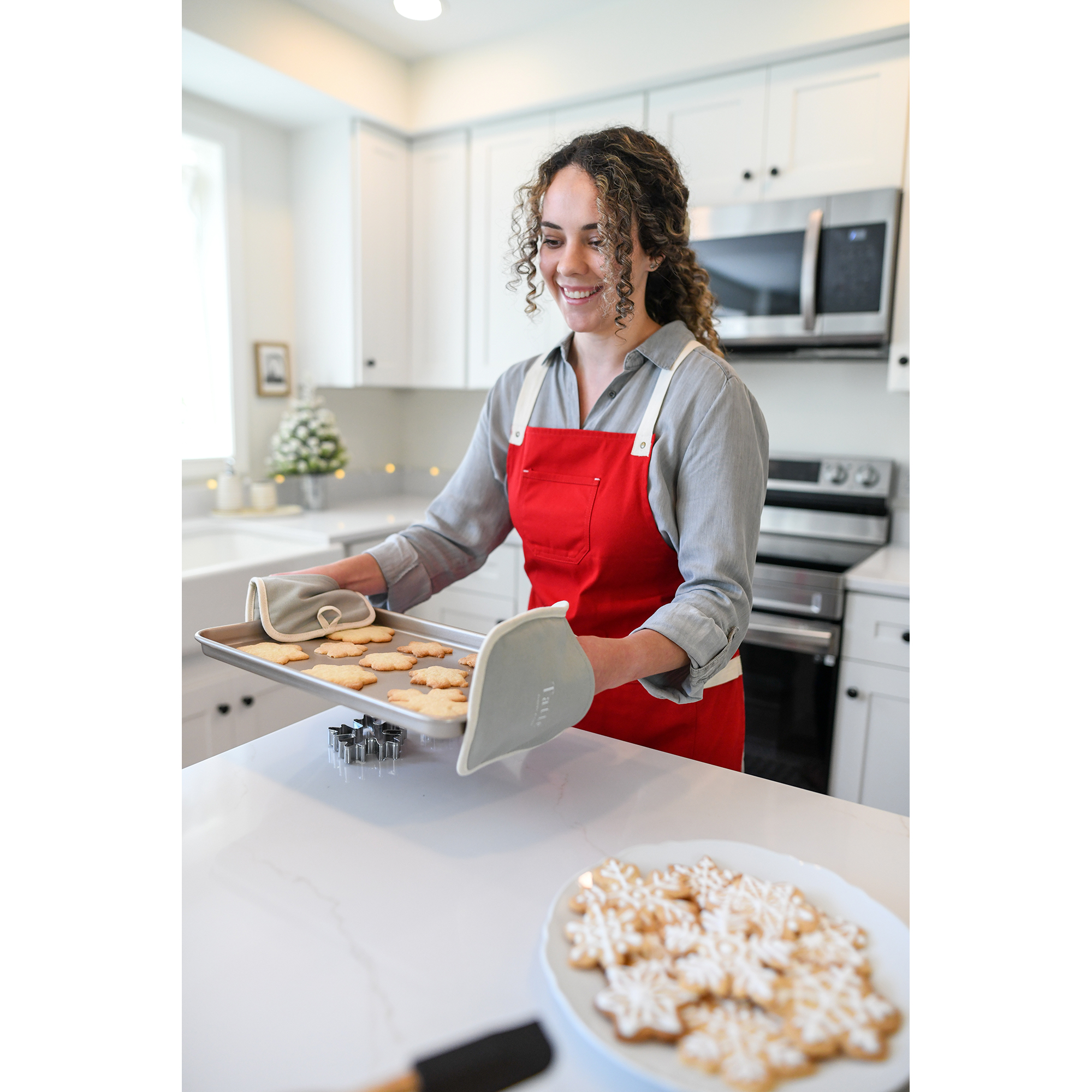 Picture of La Cuisine Potholder Hot Pad Set - Grey