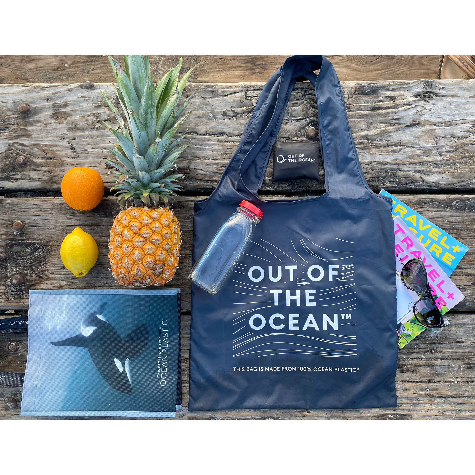 Picture of Out of the Ocean Pocket Tote - Navy