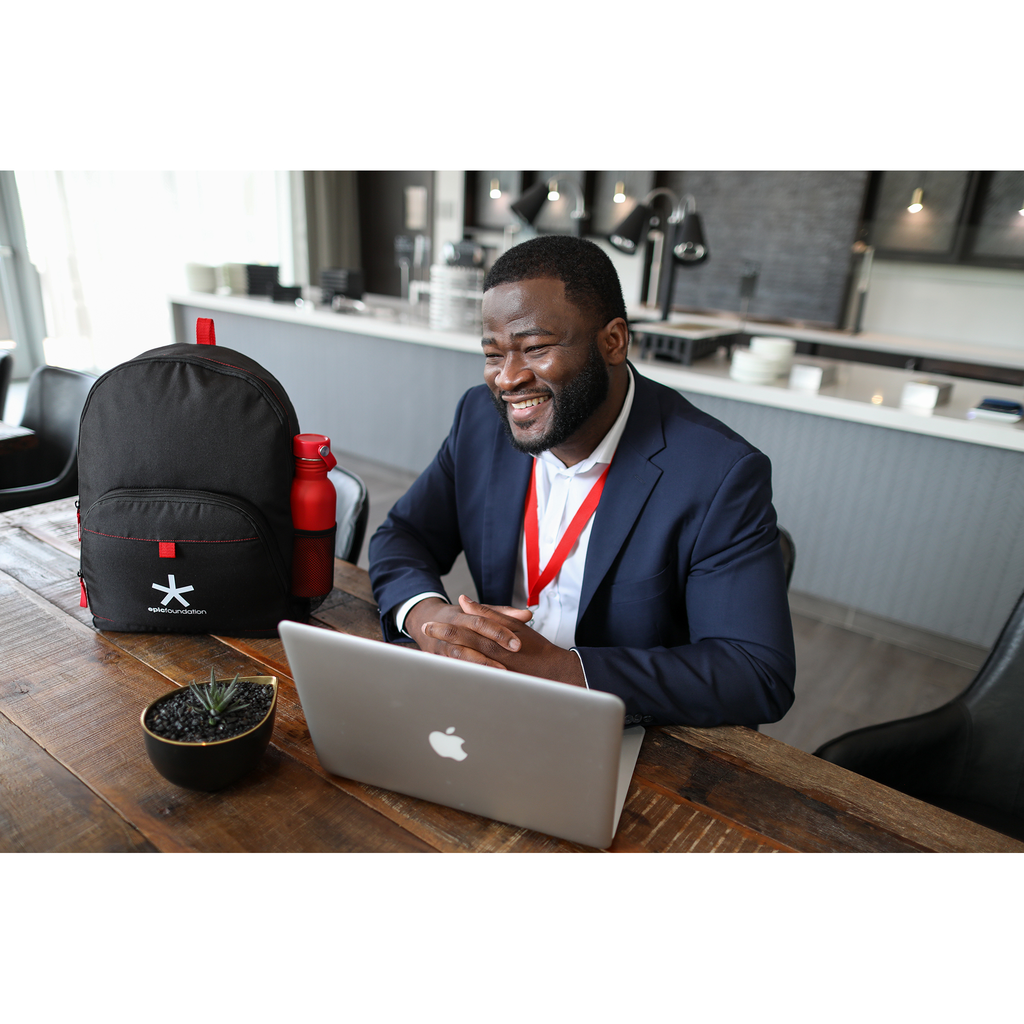 Picture of Repeat Recycled rPET Backpack - Red