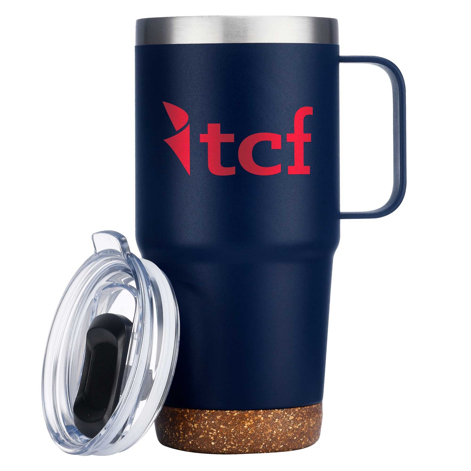 Picture of 24oz. SS Travel Mug with Cork Base and Handle
