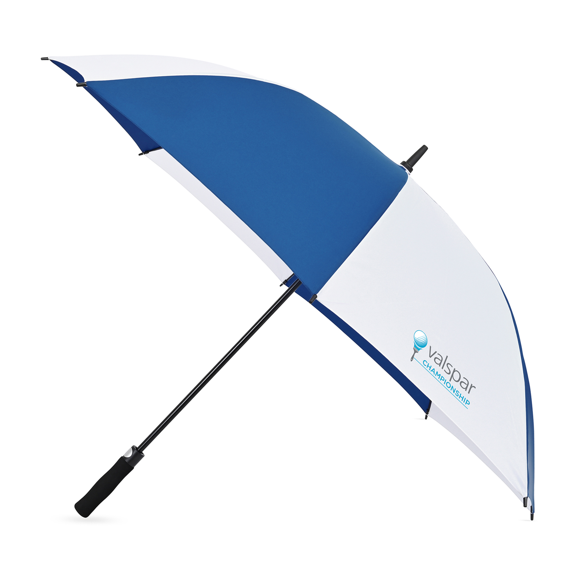 Picture of Elements 60" Recycled rPET Auto Open Golf Umbrella - Royal-White
