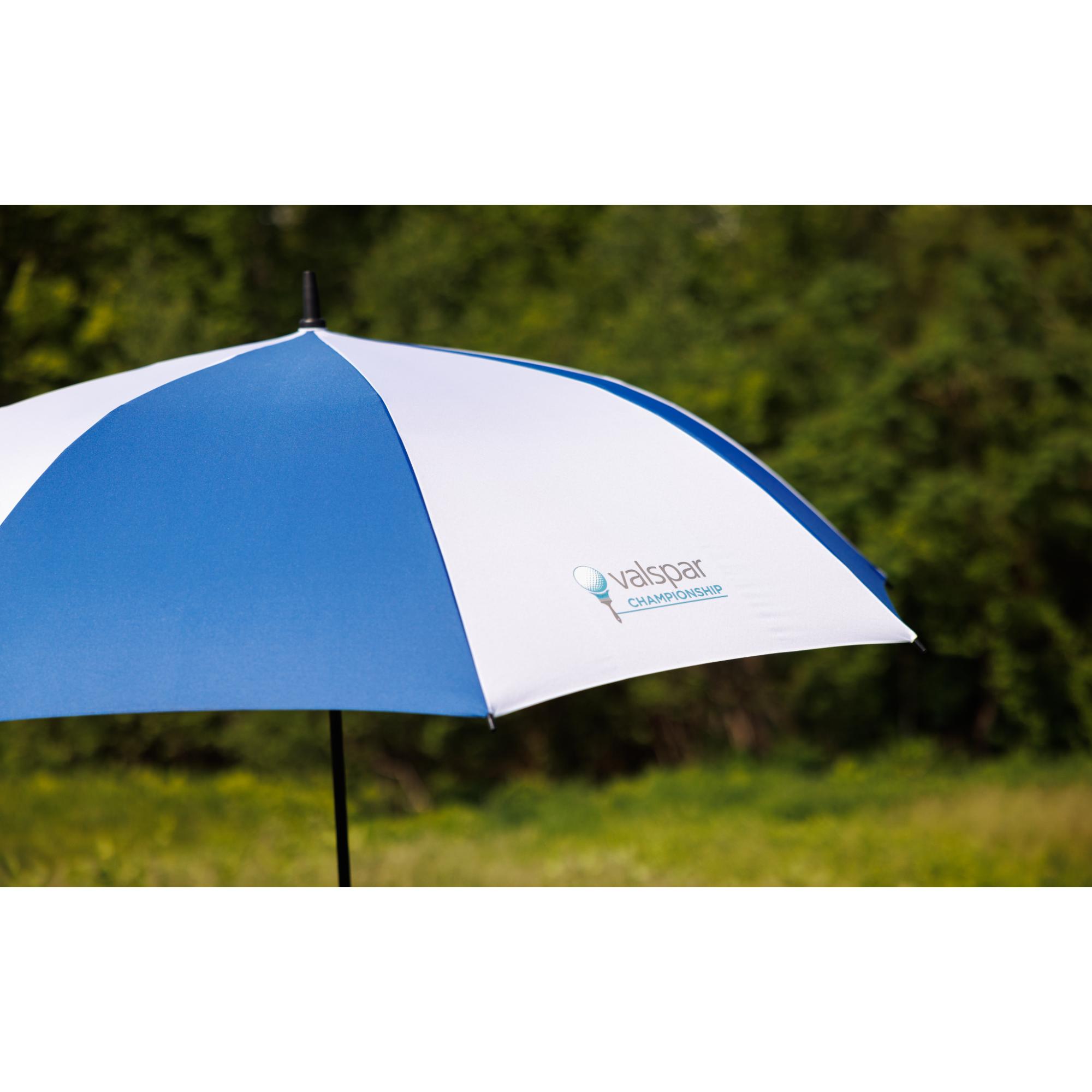Picture of Elements 60" Recycled rPET Auto Open Golf Umbrella - Royal-White