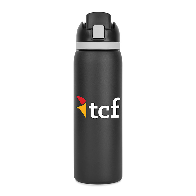 Picture of 27 Oz. Two-Toned Stainless Steel Straw Bottle