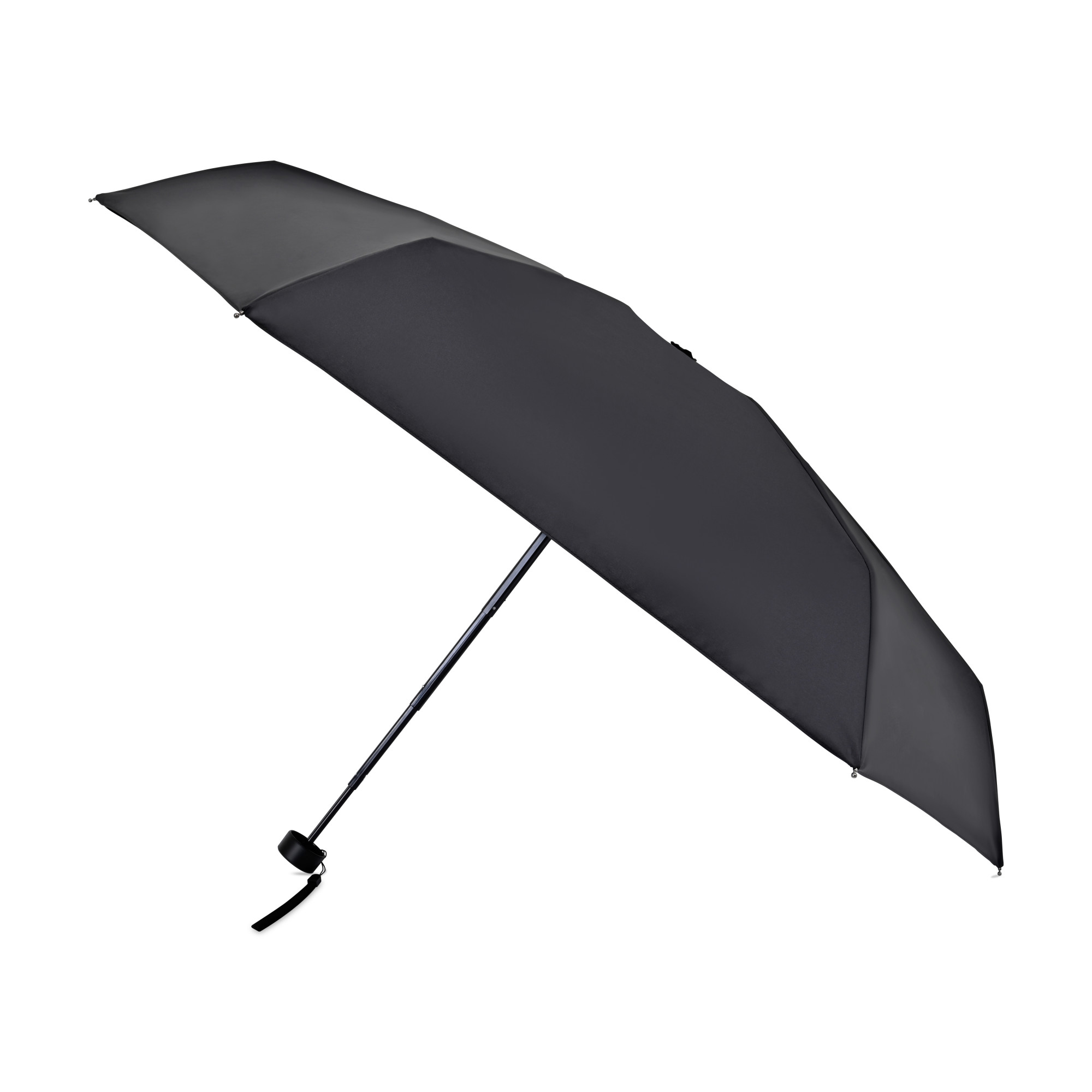 Picture of Elements 39" Recycled rPET Manual Mini Folding Umbrella - Black