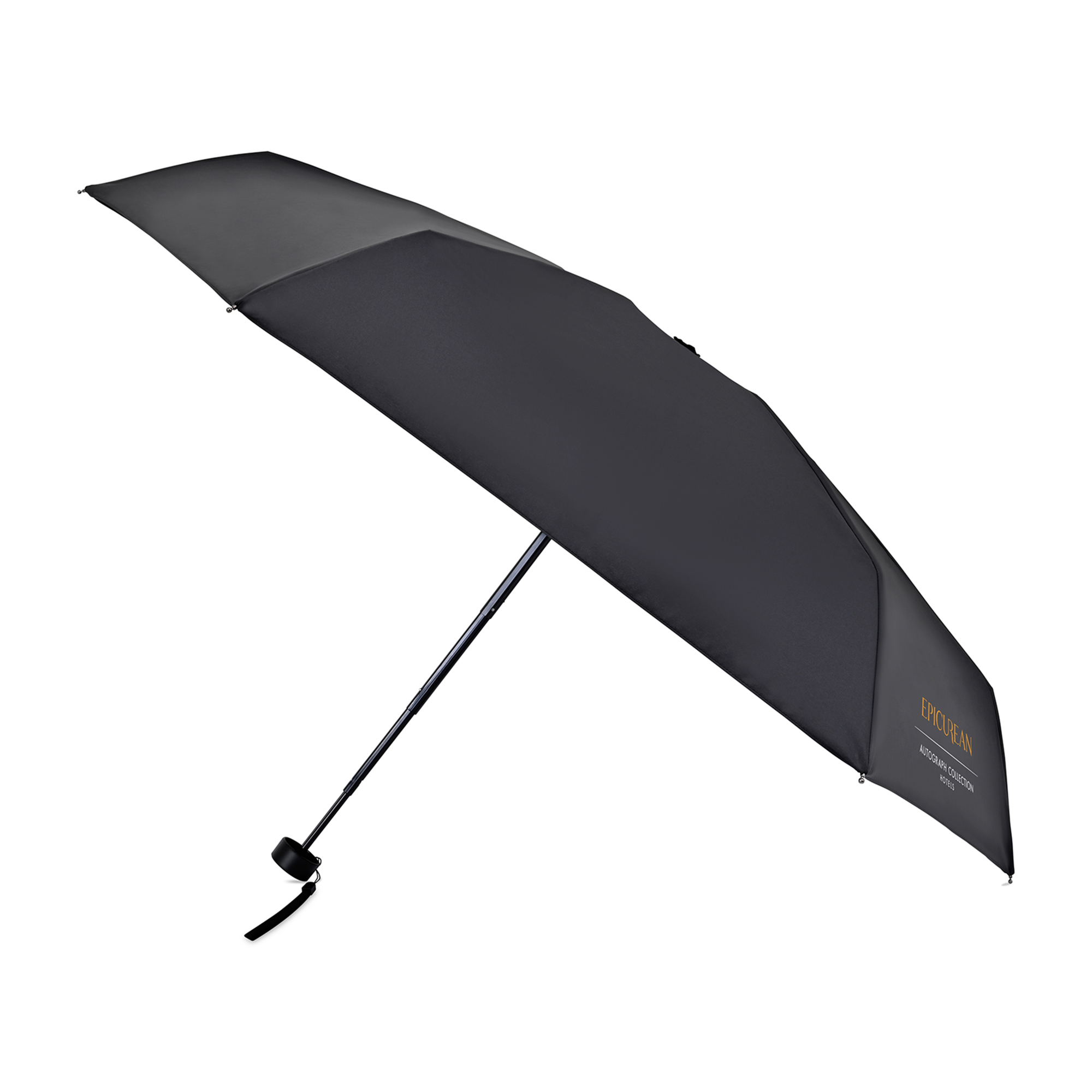 Picture of Elements 39" Recycled rPET Manual Mini Folding Umbrella - Black