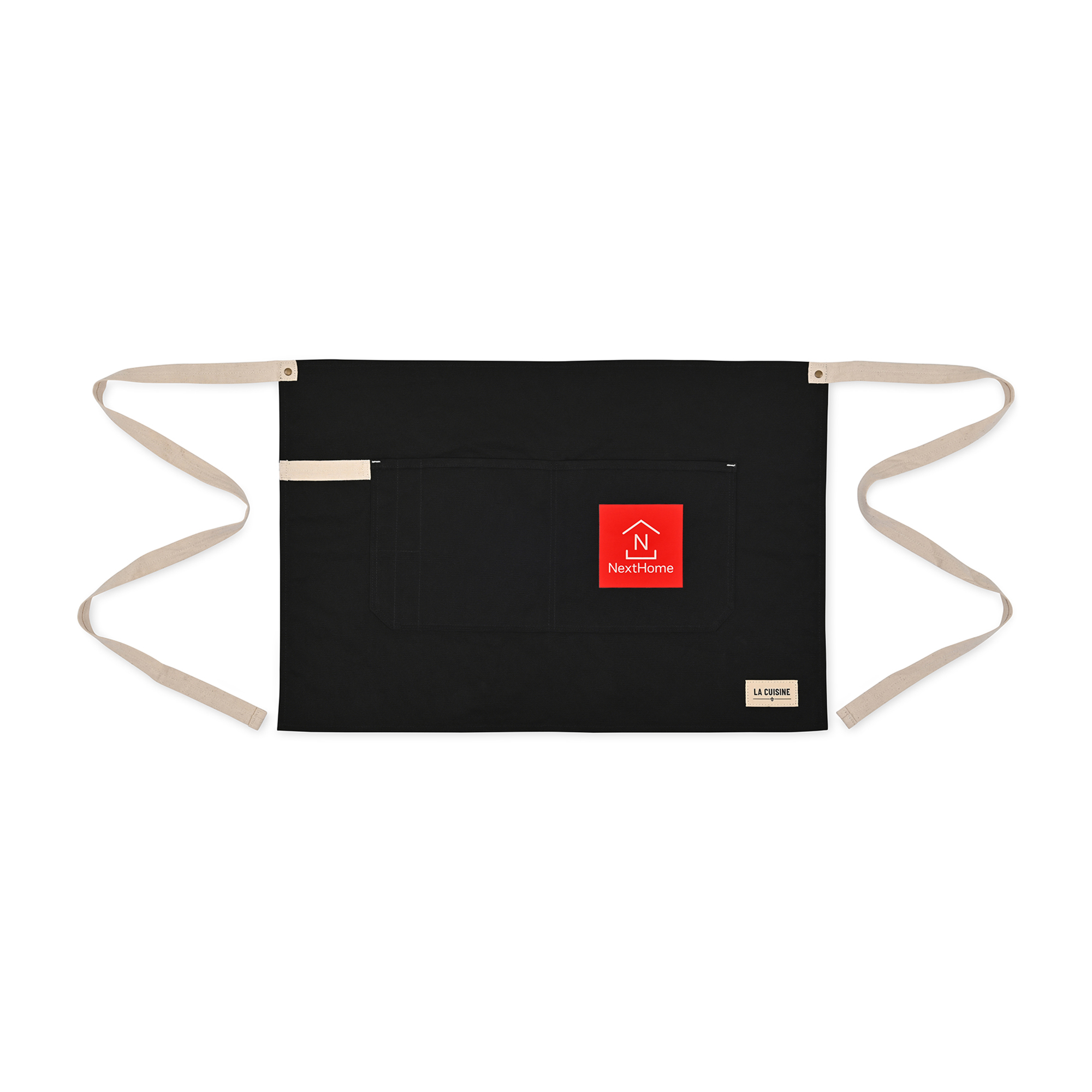 Picture of La Cuisine Recycled Cotton Bistro Apron - AWARE - Black