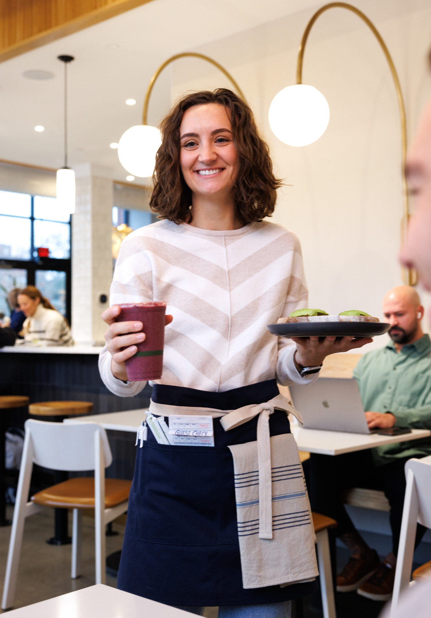 Picture of La Cuisine Recycled Cotton Bistro Apron - AWARE - Black