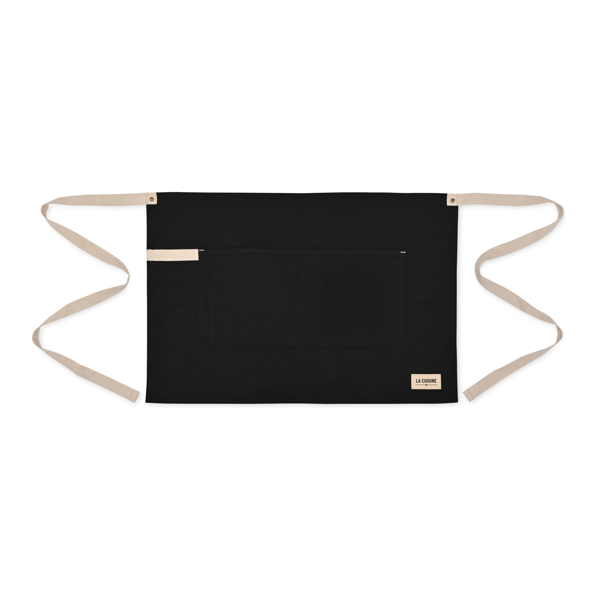 Picture of La Cuisine Recycled Cotton Bistro Apron - AWARE - Black