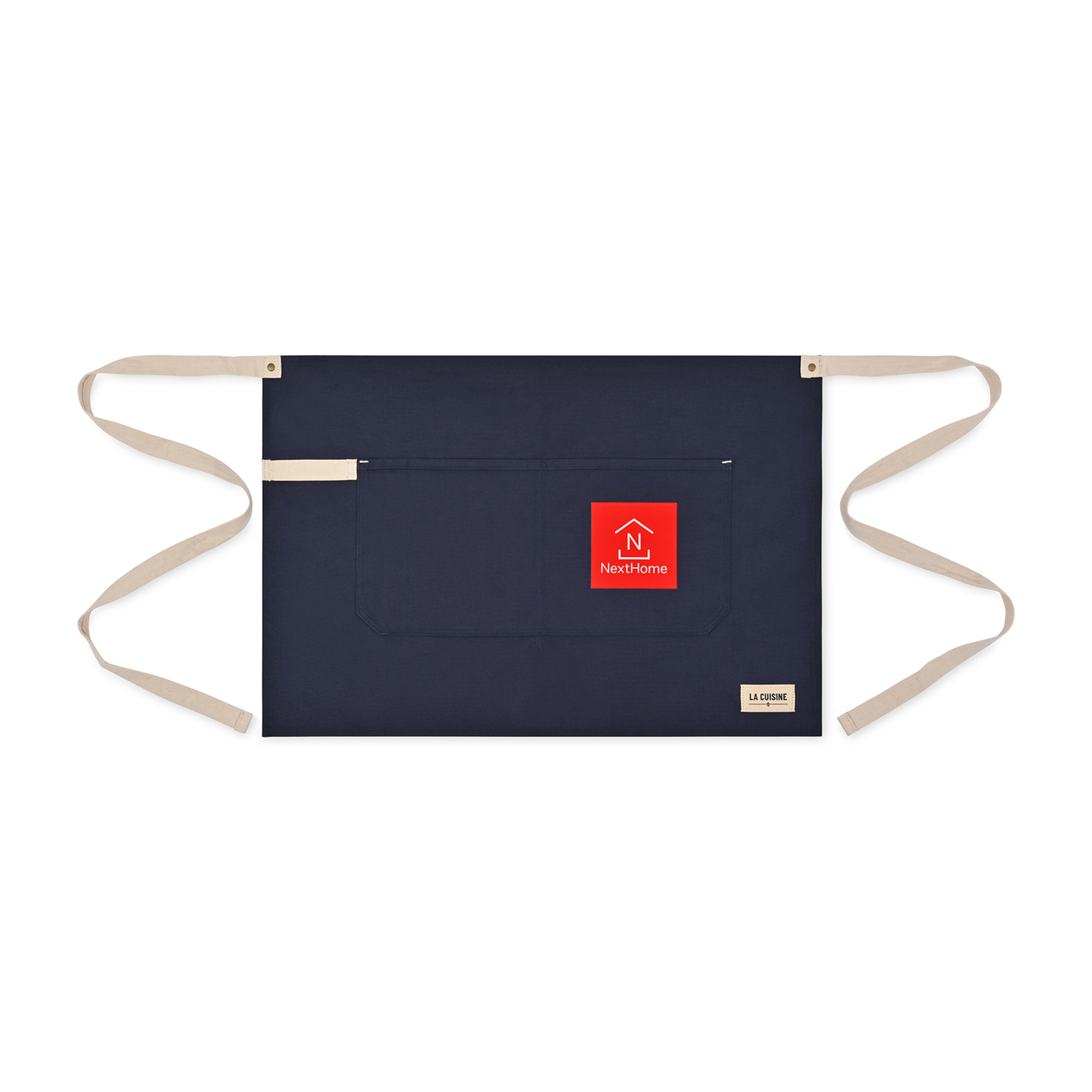 Picture of La Cuisine Recycled Cotton Bistro Apron - AWARE - Navy