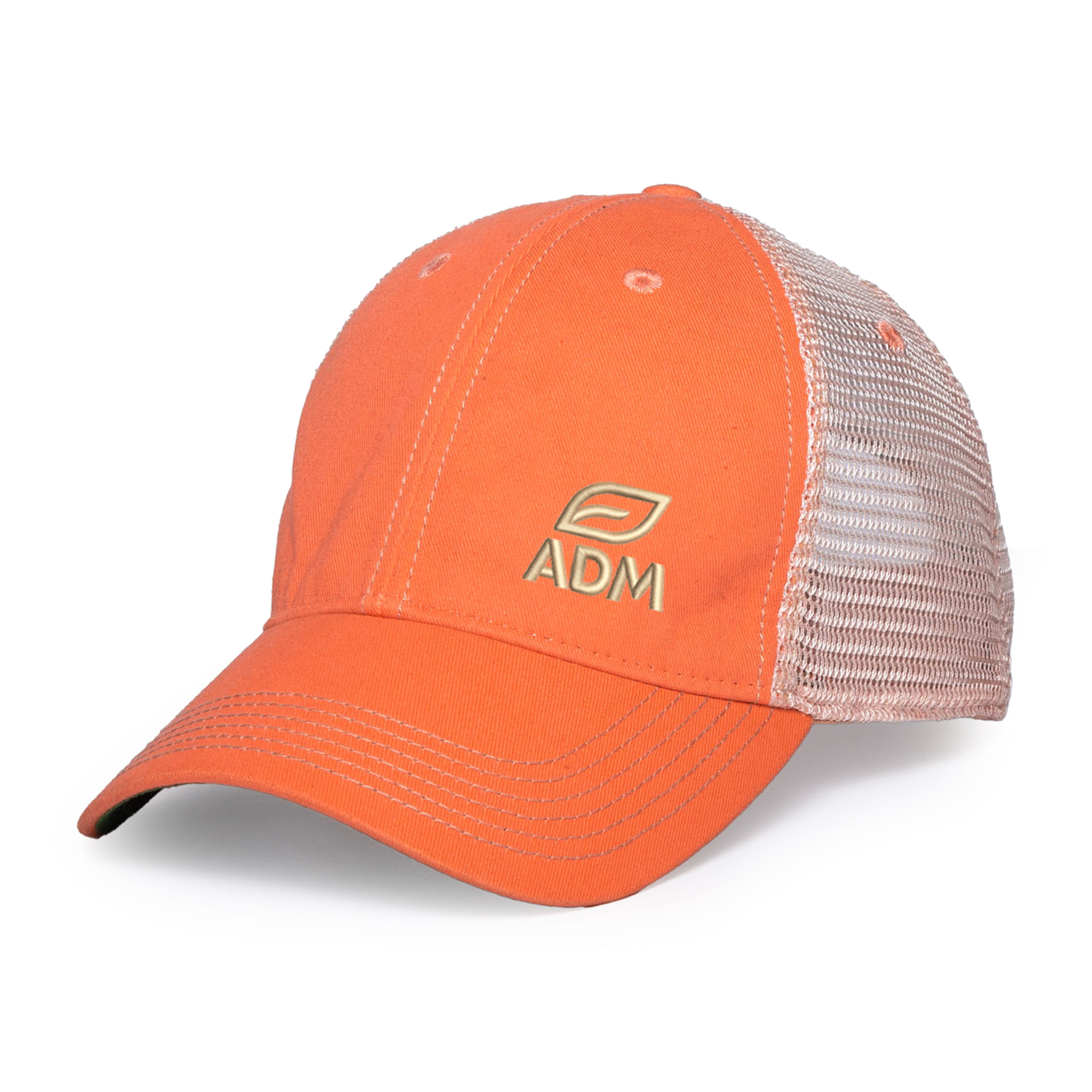 Picture of Merrimack Hat Co. Austin Vintage Trucker - Washed Orange-Tan