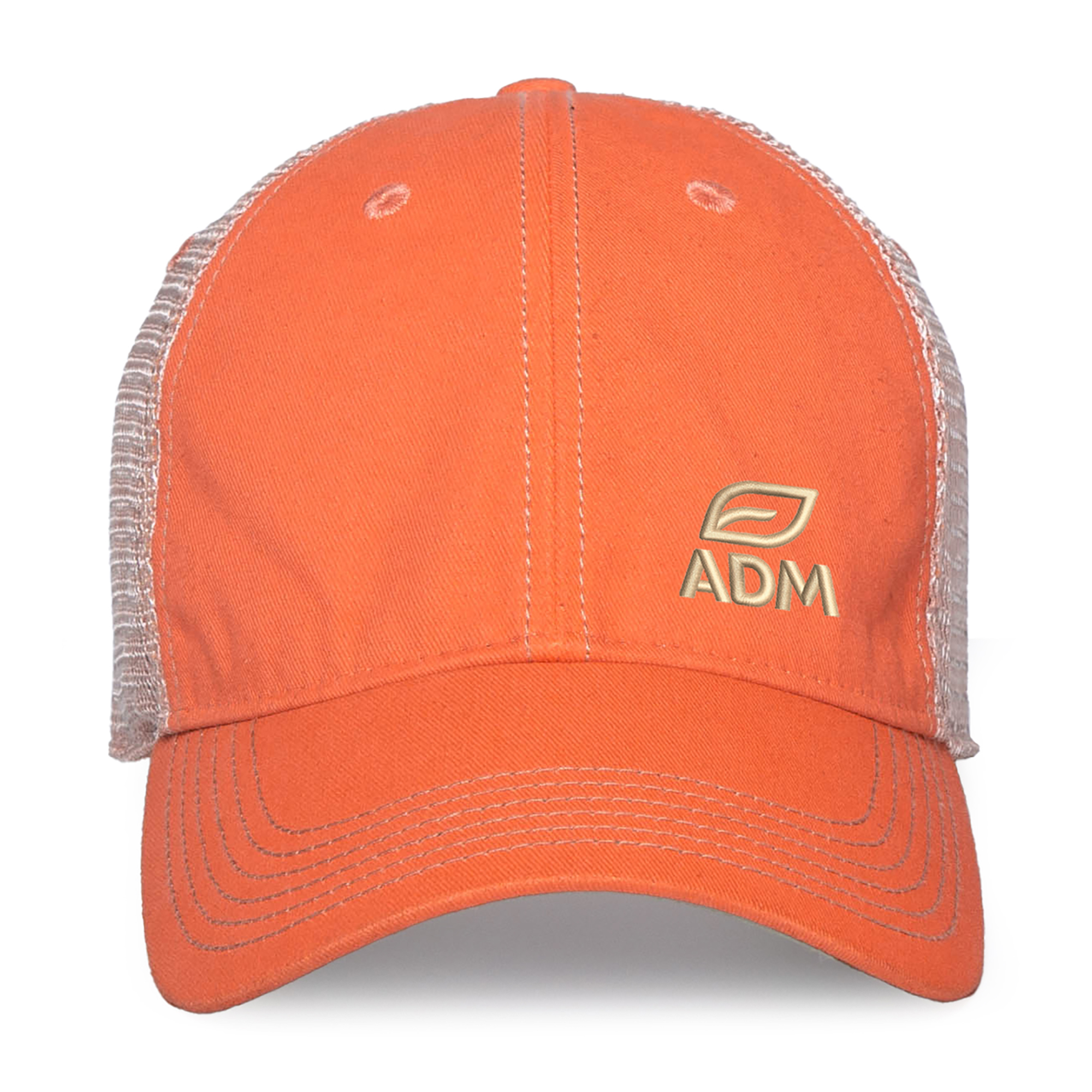 Picture of Merrimack Hat Co. Austin Vintage Trucker - Washed Orange-Tan
