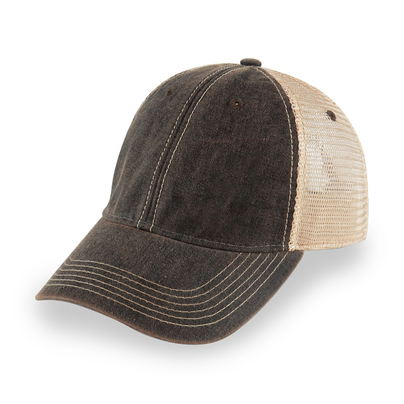 Picture of Merrimack Hat Co. Austin Vintage Trucker - Black-Tan