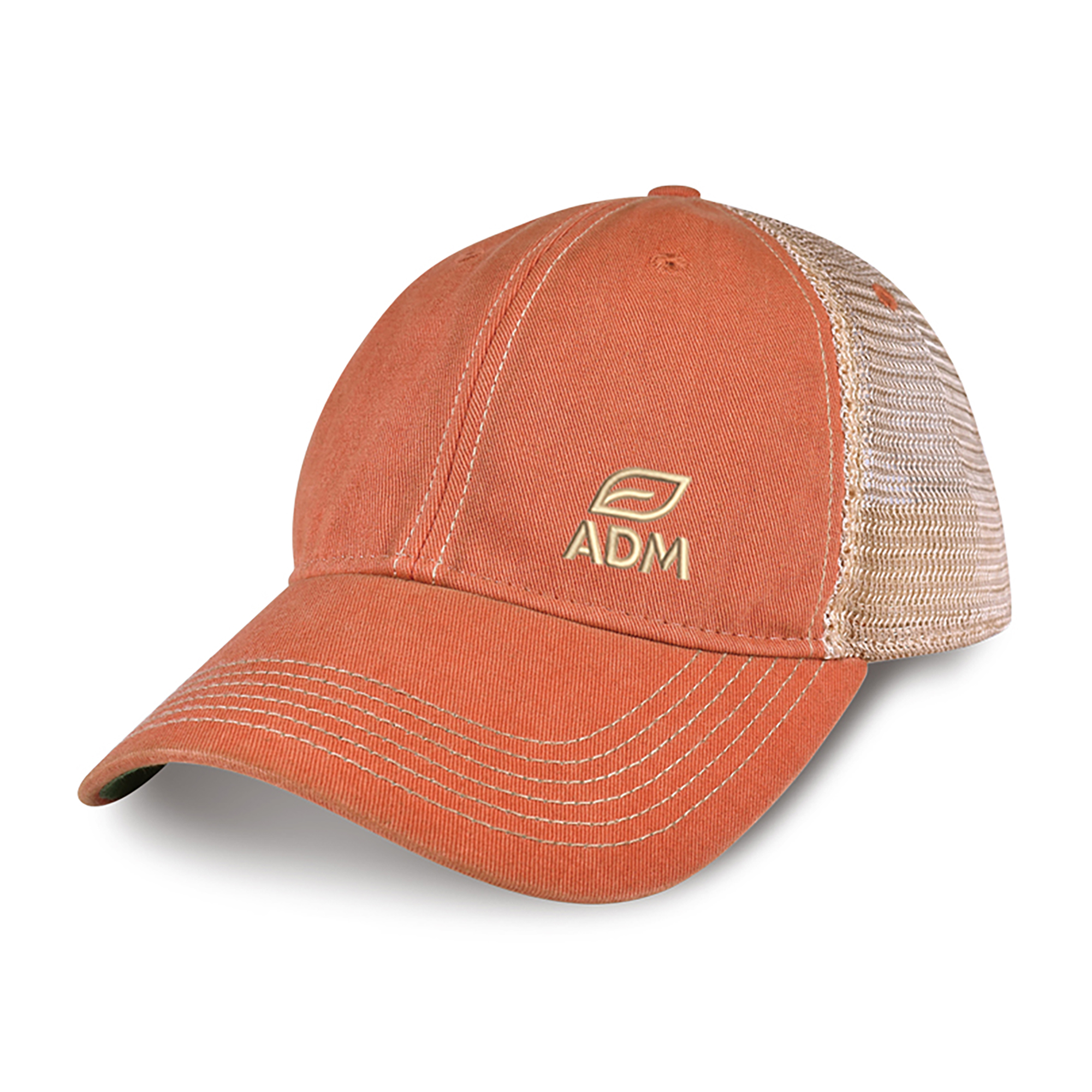 Picture of Merrimack Hat Co. Austin Vintage Trucker - Orange-Tan
