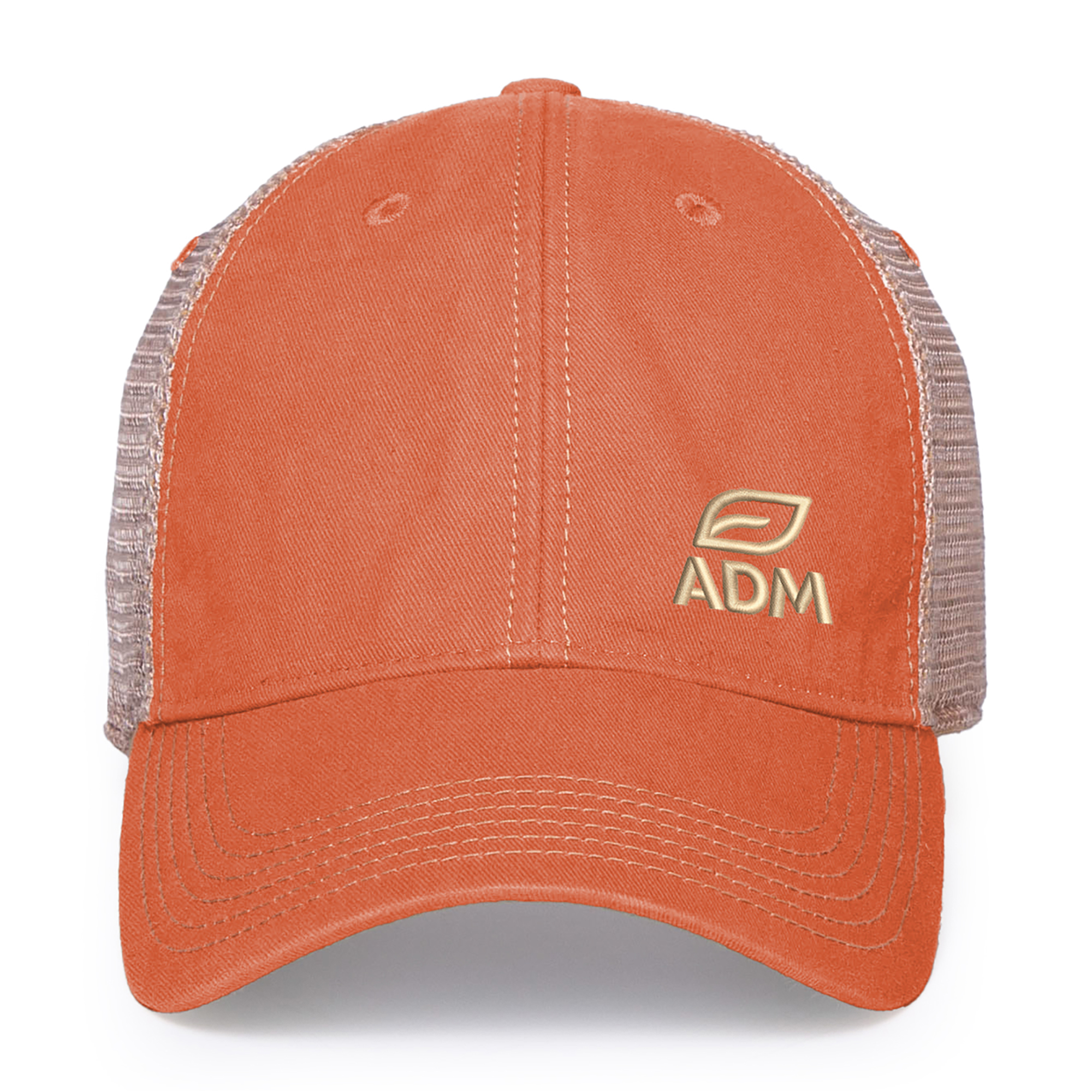 Picture of Merrimack Hat Co. Austin Vintage Trucker - Orange-Tan