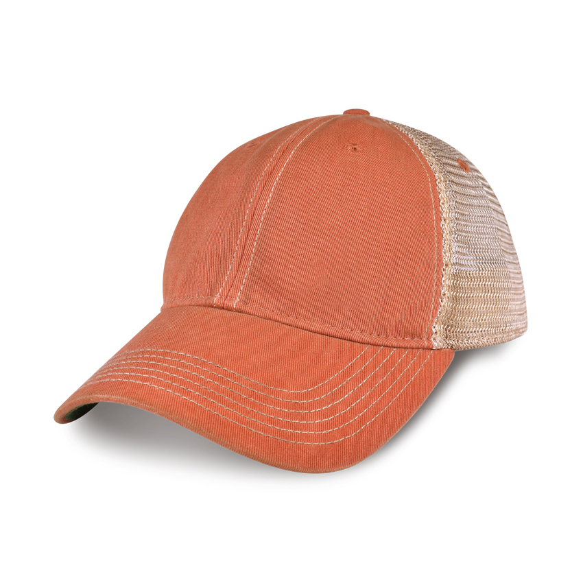 Picture of Merrimack Hat Co. Austin Vintage Trucker - Orange-Tan