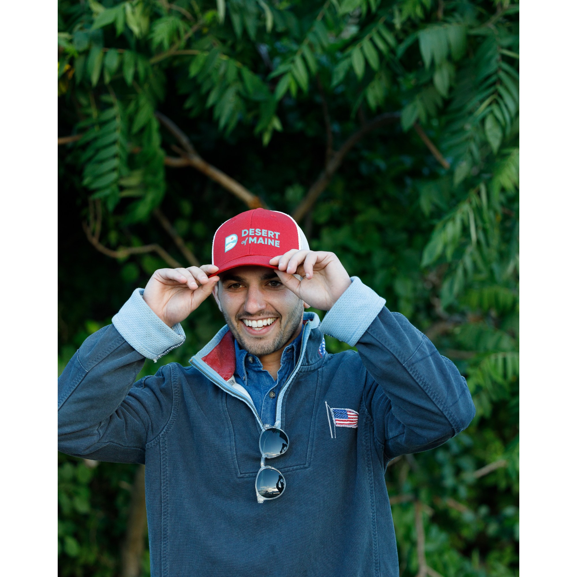 Picture of Merrimack Hat Co. Colt Trucker - Scarlet-White