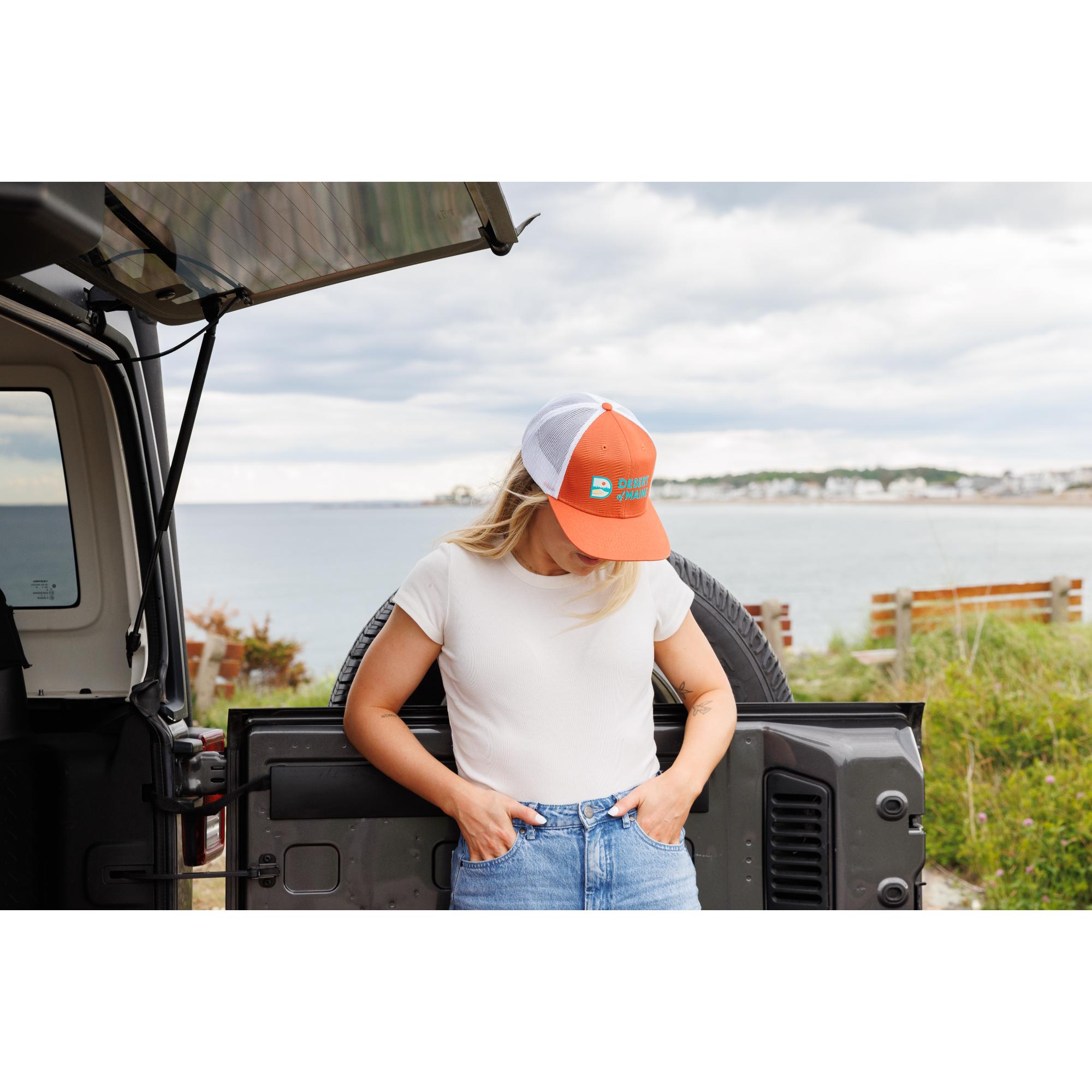 Picture of Merrimack Hat Co. Colt Trucker - Orange-White