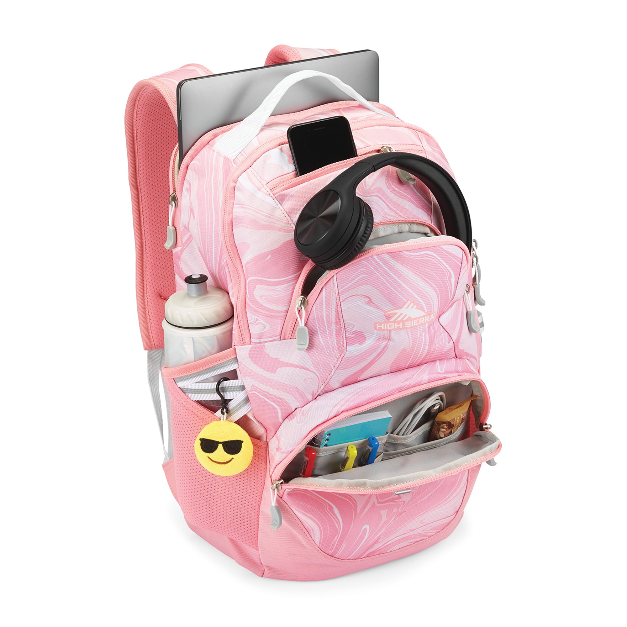 Picture of High Sierra Swoop SG Laptop Backpack - Pink Marble-Bubblegum Pink
