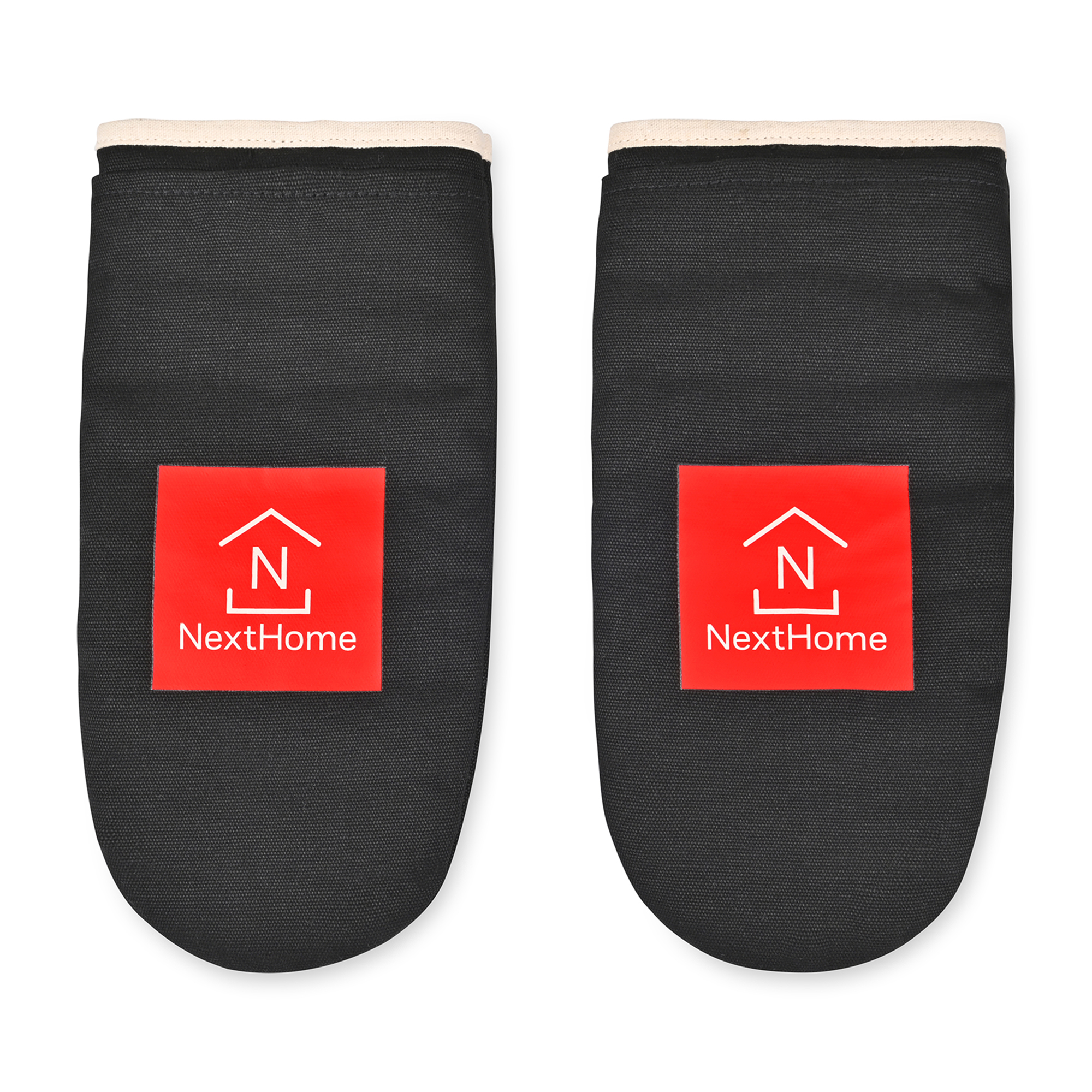 Picture of La Cuisine Recycled Cotton Oven Mitt Set - AWARE - Black