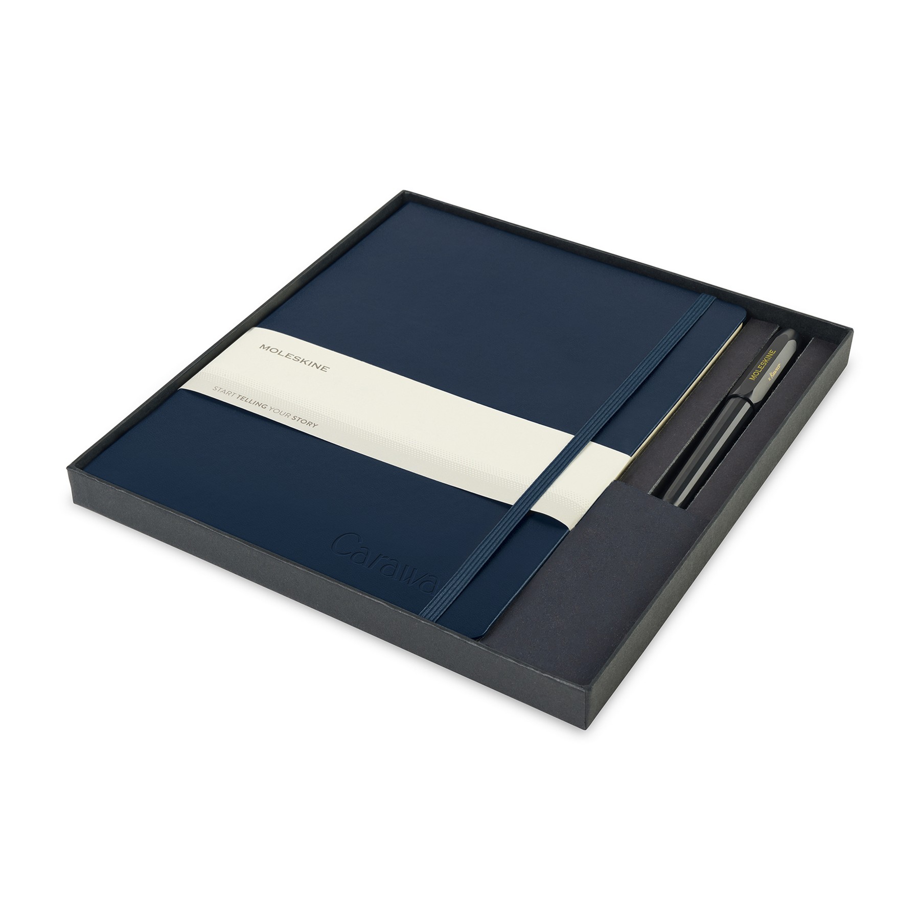 Picture of Moleskine X-Large Notebook and Kaweco Pen Gift Set - Sapphire Blue