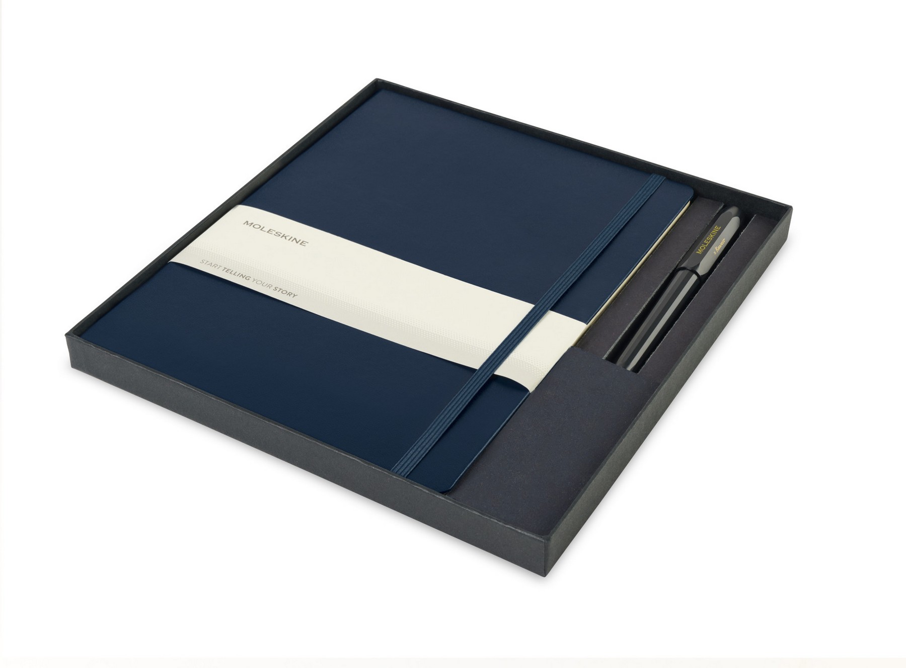 Picture of Moleskine X-Large Notebook and Kaweco Pen Gift Set - Sapphire Blue