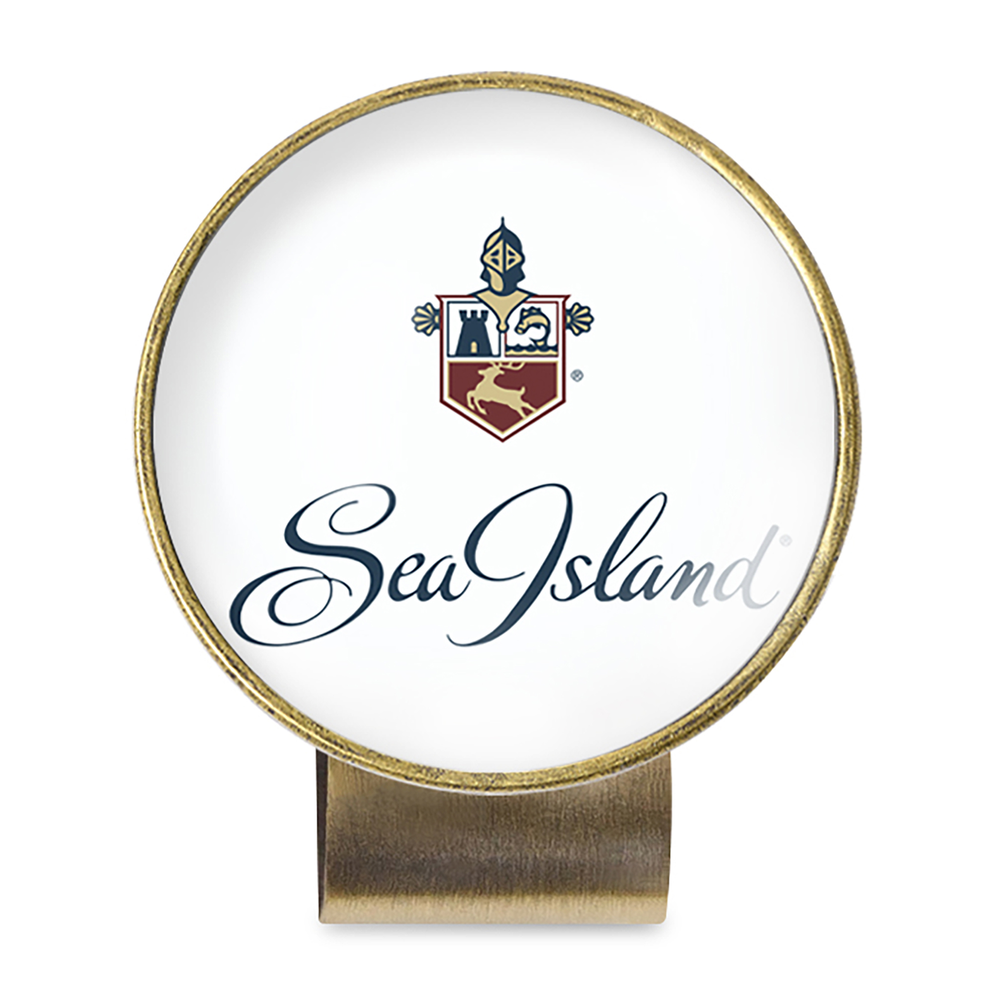 Picture of Ahead Switchfix Hat Clip - White-Antique Brass