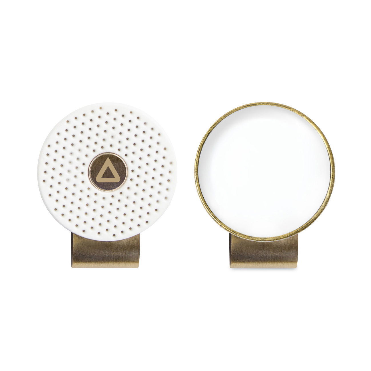 Picture of Ahead Switchfix Hat Clip - White-Antique Brass