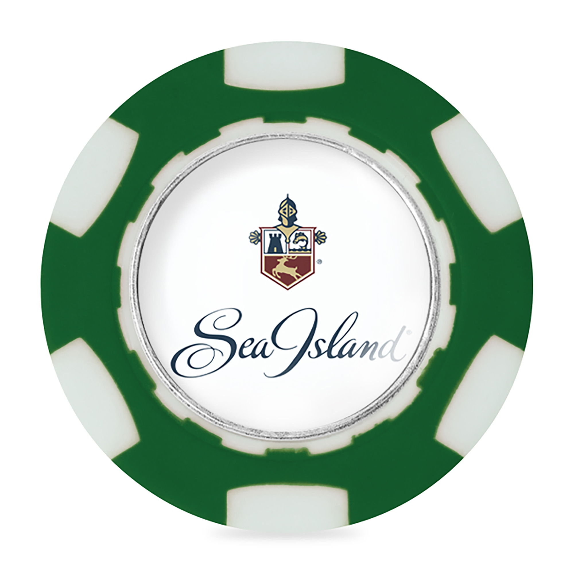 Picture of Ahead Poker Chip with Ball Marker - Green-White