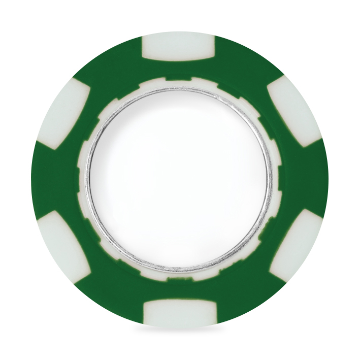 Picture of Ahead Poker Chip with Ball Marker - Green-White