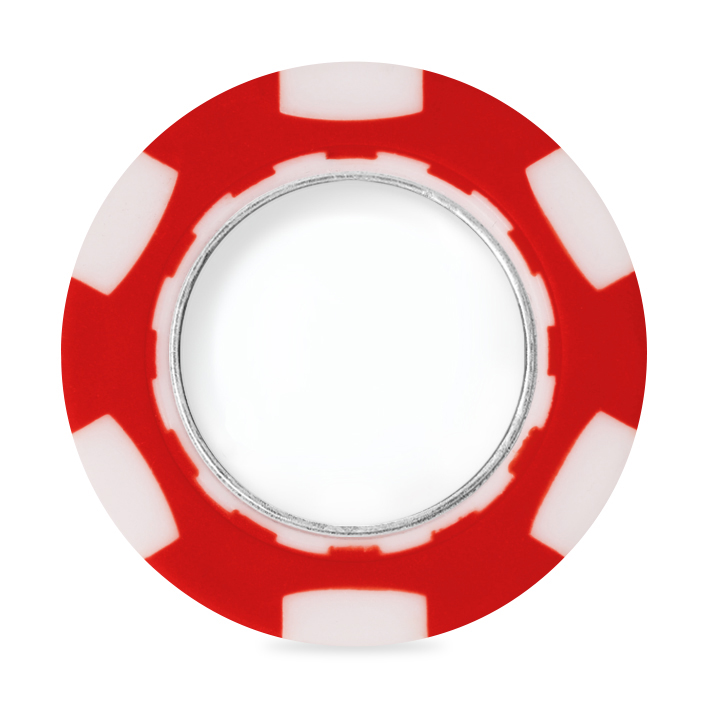 Picture of Ahead Poker Chip with Ball Marker - Red-White
