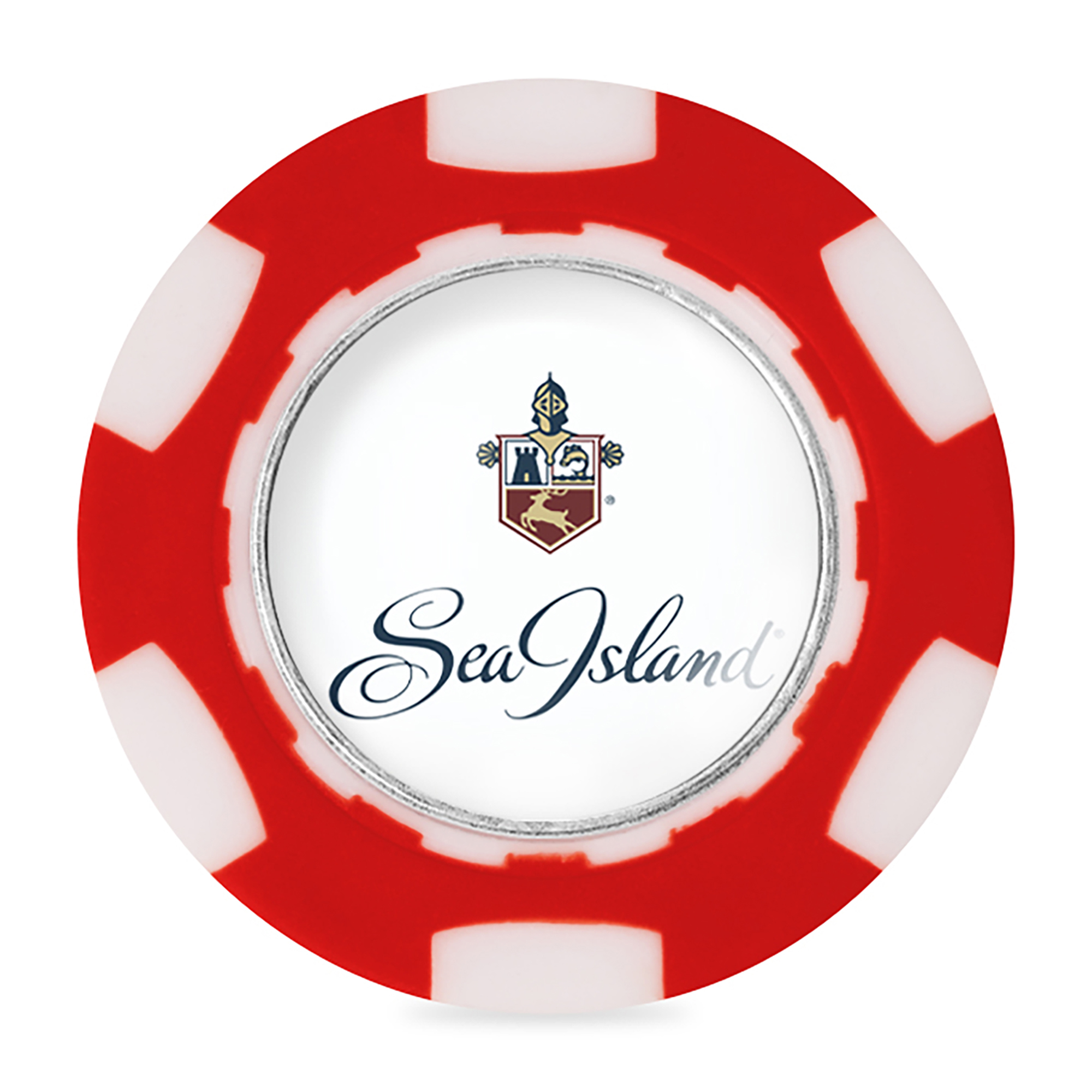 Picture of Ahead Poker Chip with Ball Marker - Red-White