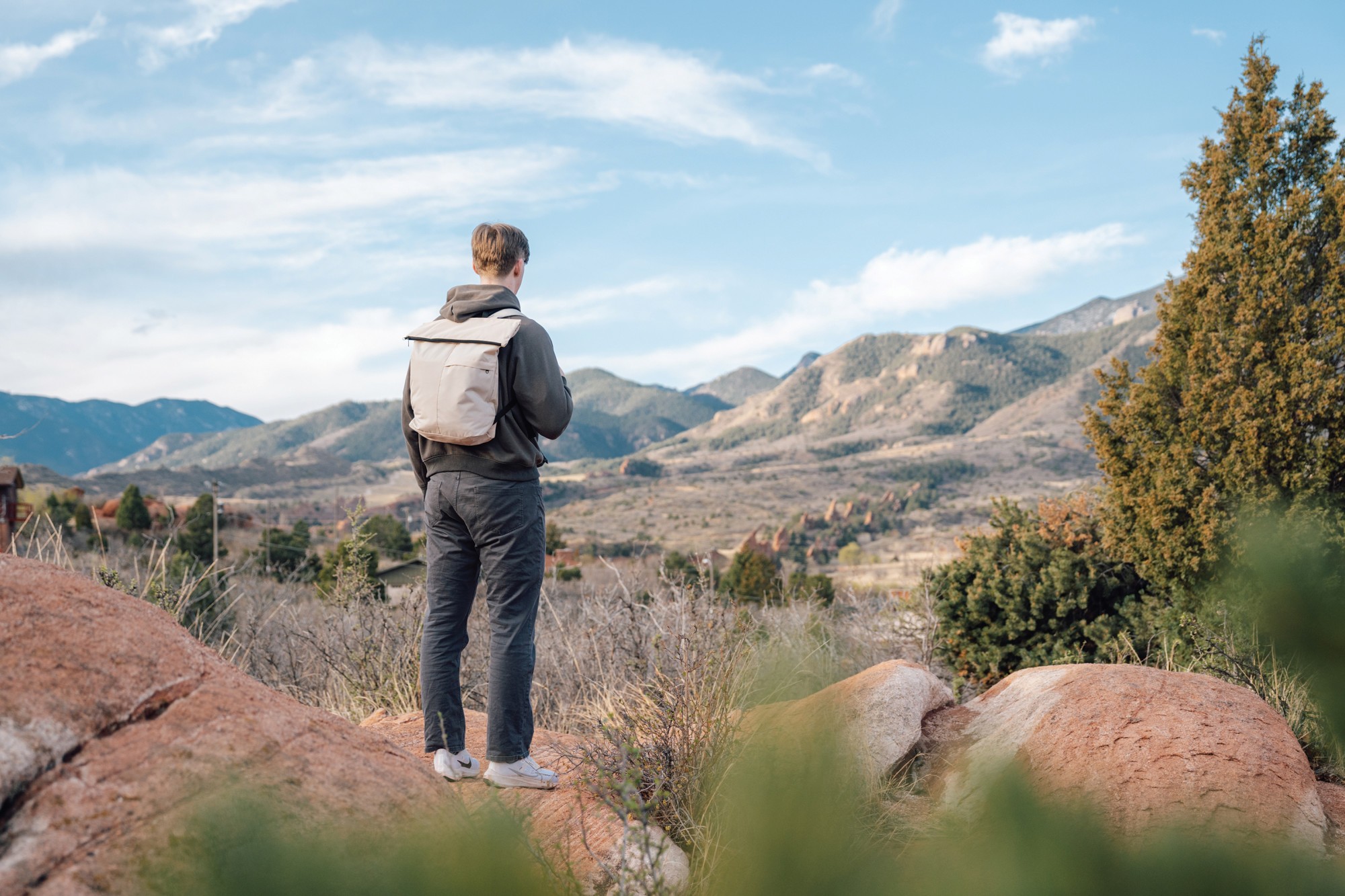 Picture of Dillon AWARE rPET Lightweight Foldable Backpack - Off White