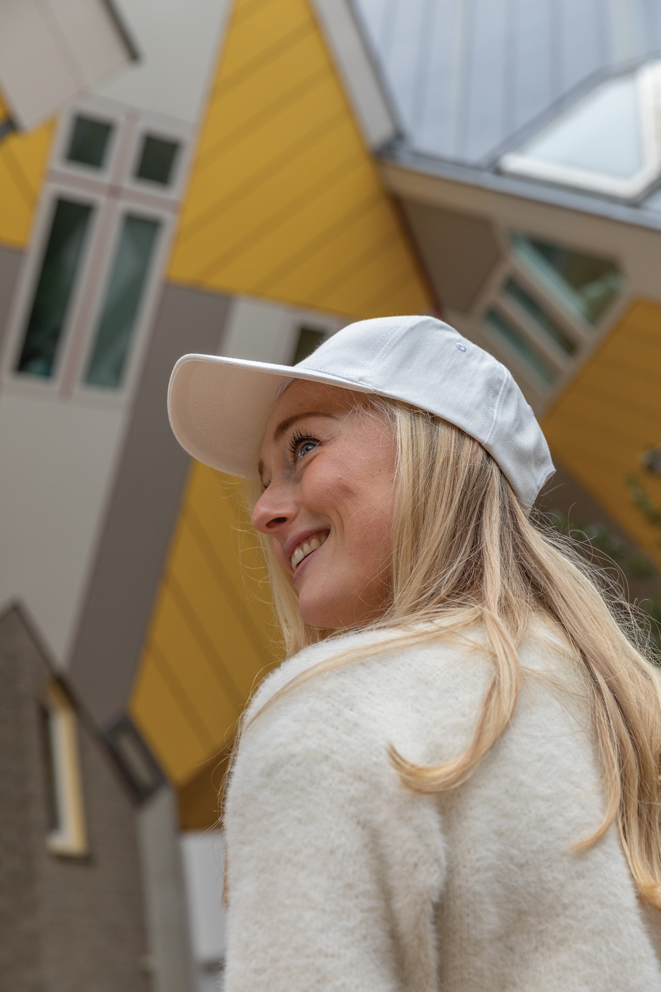 Picture of Impact 5 Panel 280gr Recycled Cotton Cap - AWARE - White