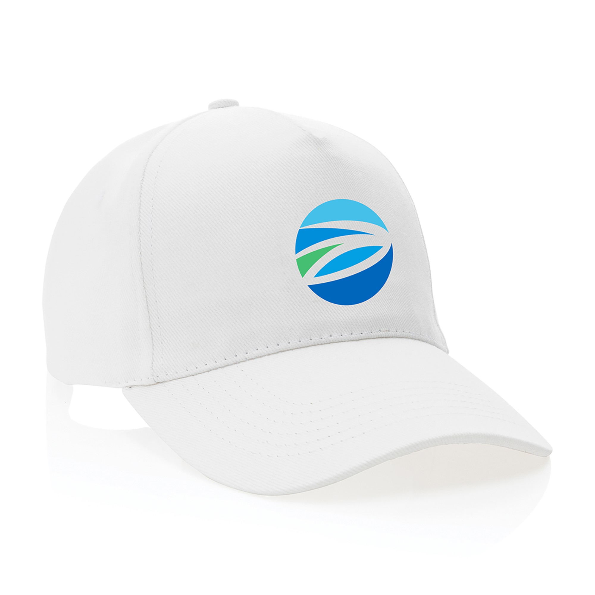 Picture of Impact 5 Panel 280gr Recycled Cotton Cap - AWARE - White