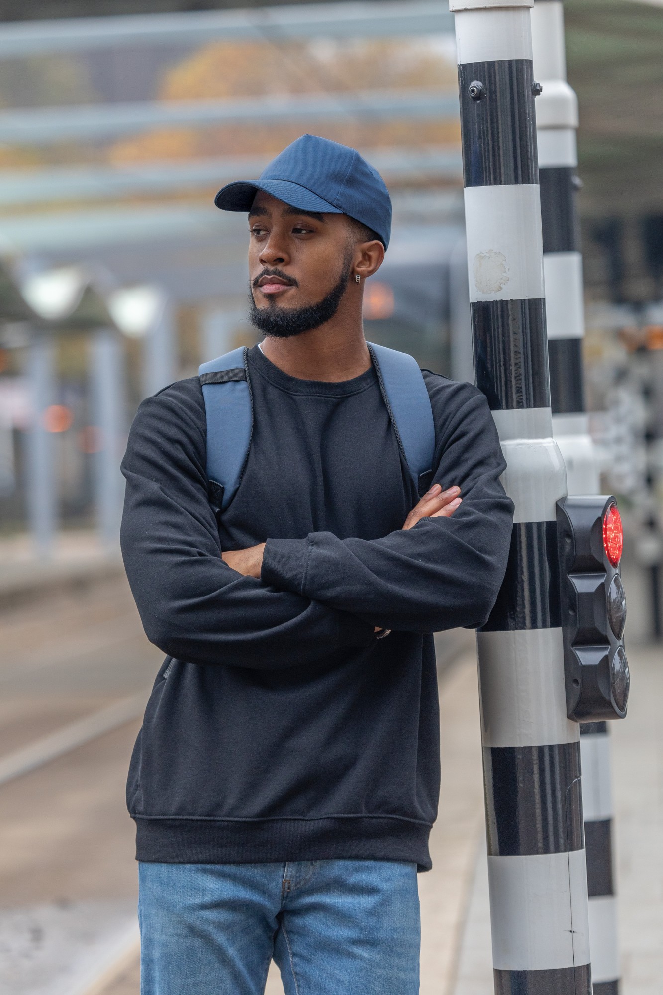 Picture of Impact 5 Panel 280gr Recycled Cotton Cap - AWARE - Navy