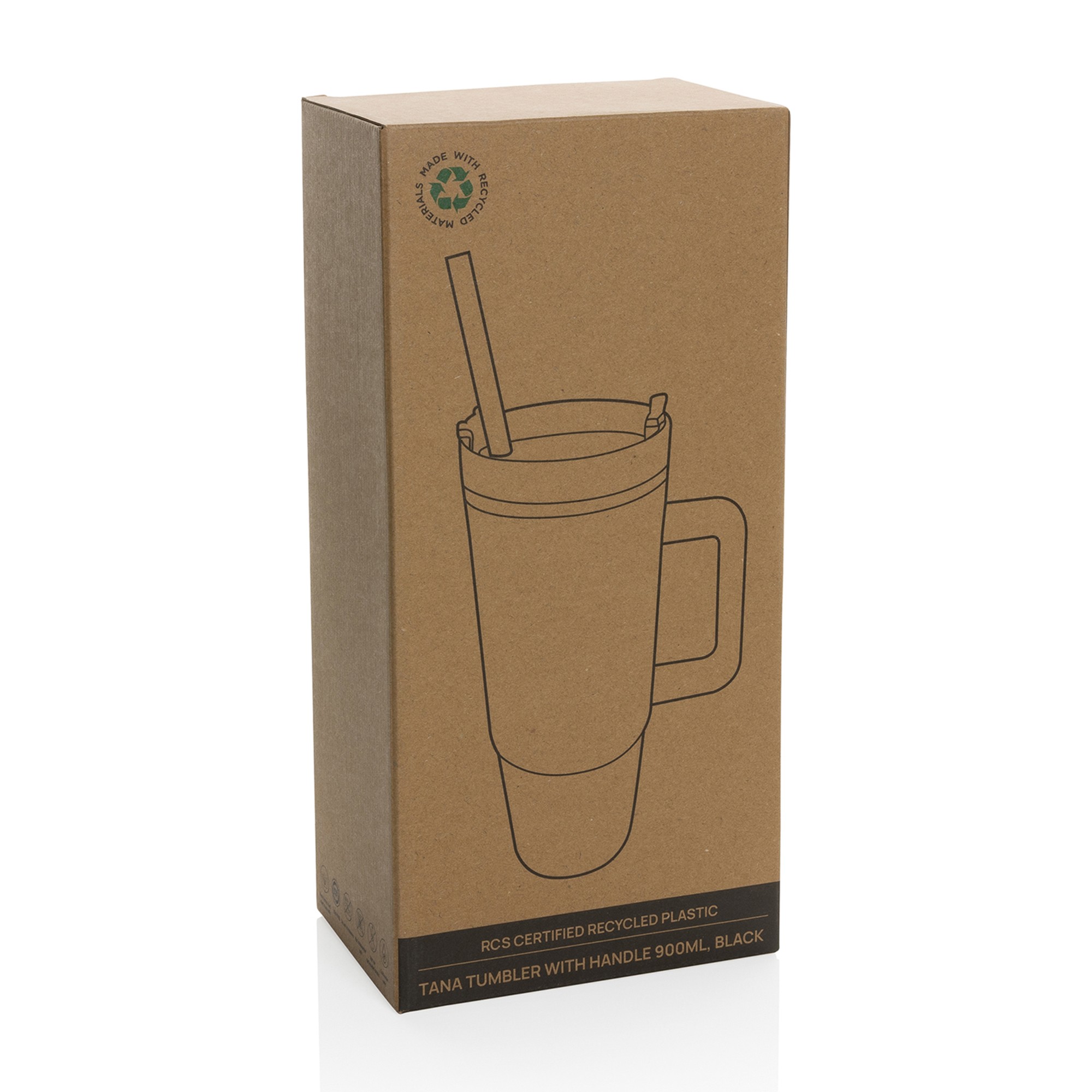Picture of Tana Plastic Tumbler with Handle 900ML - Black