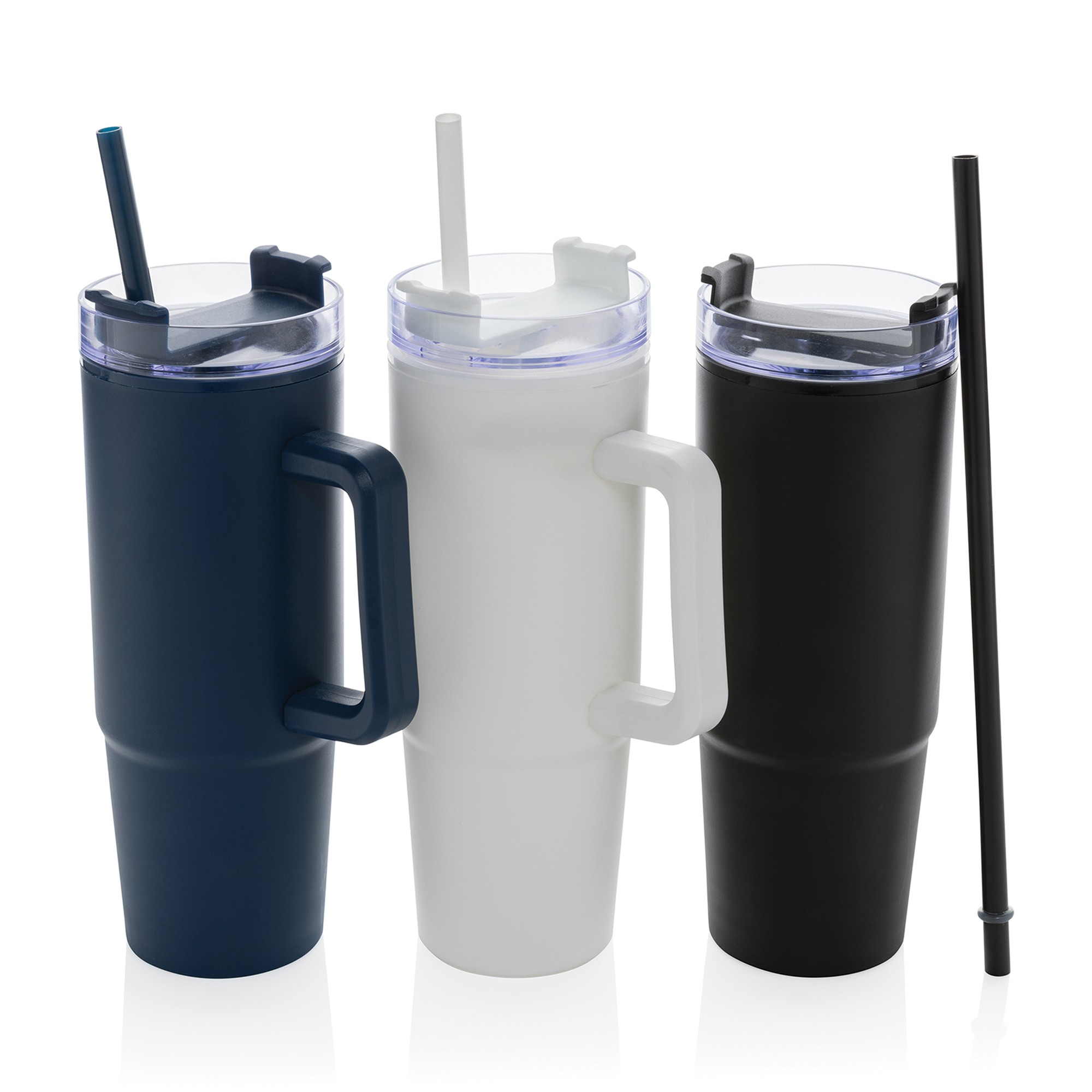 Picture of Tana Plastic Tumbler with Handle 900ML - White