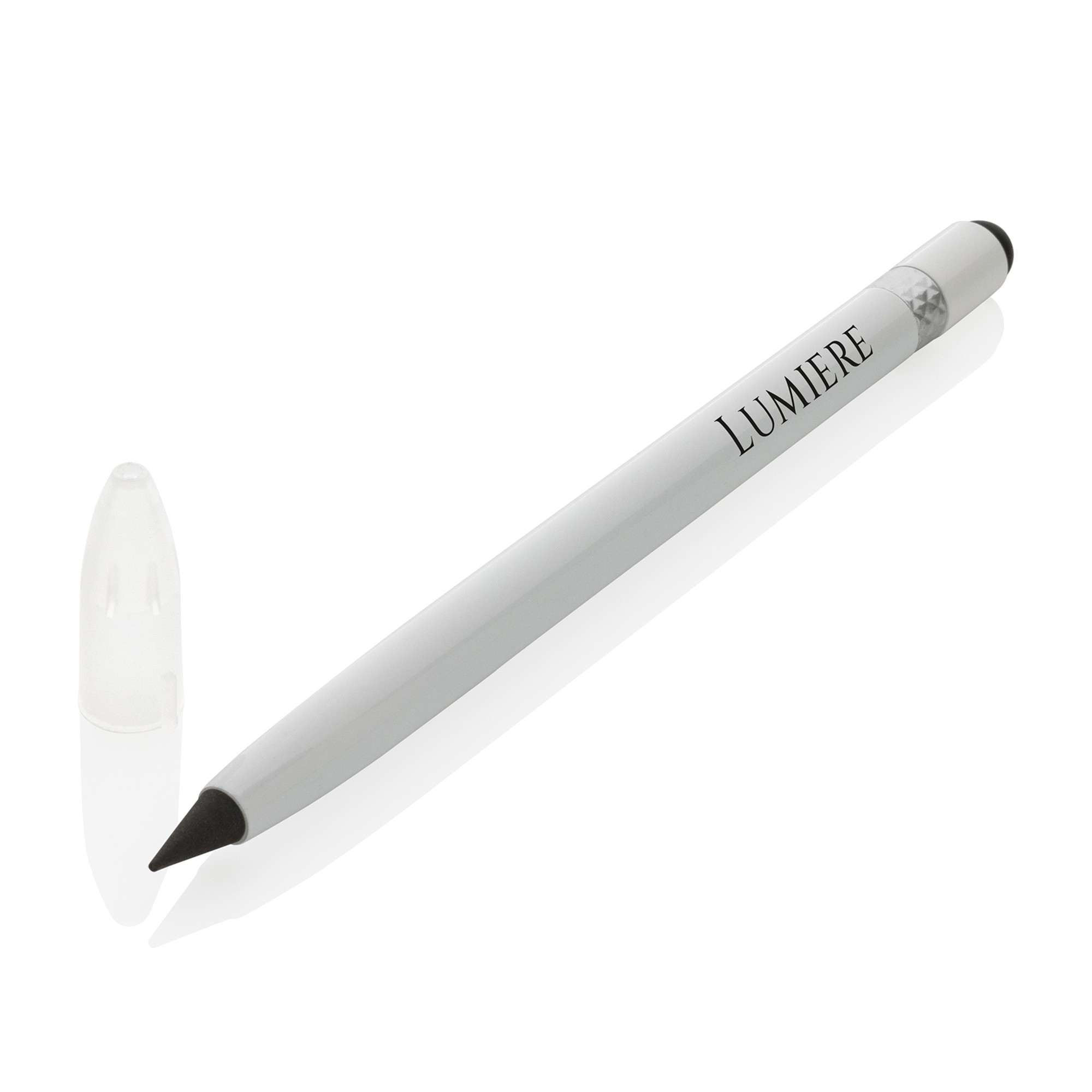 Picture of Aluminum Inkless Pen with Eraser - White