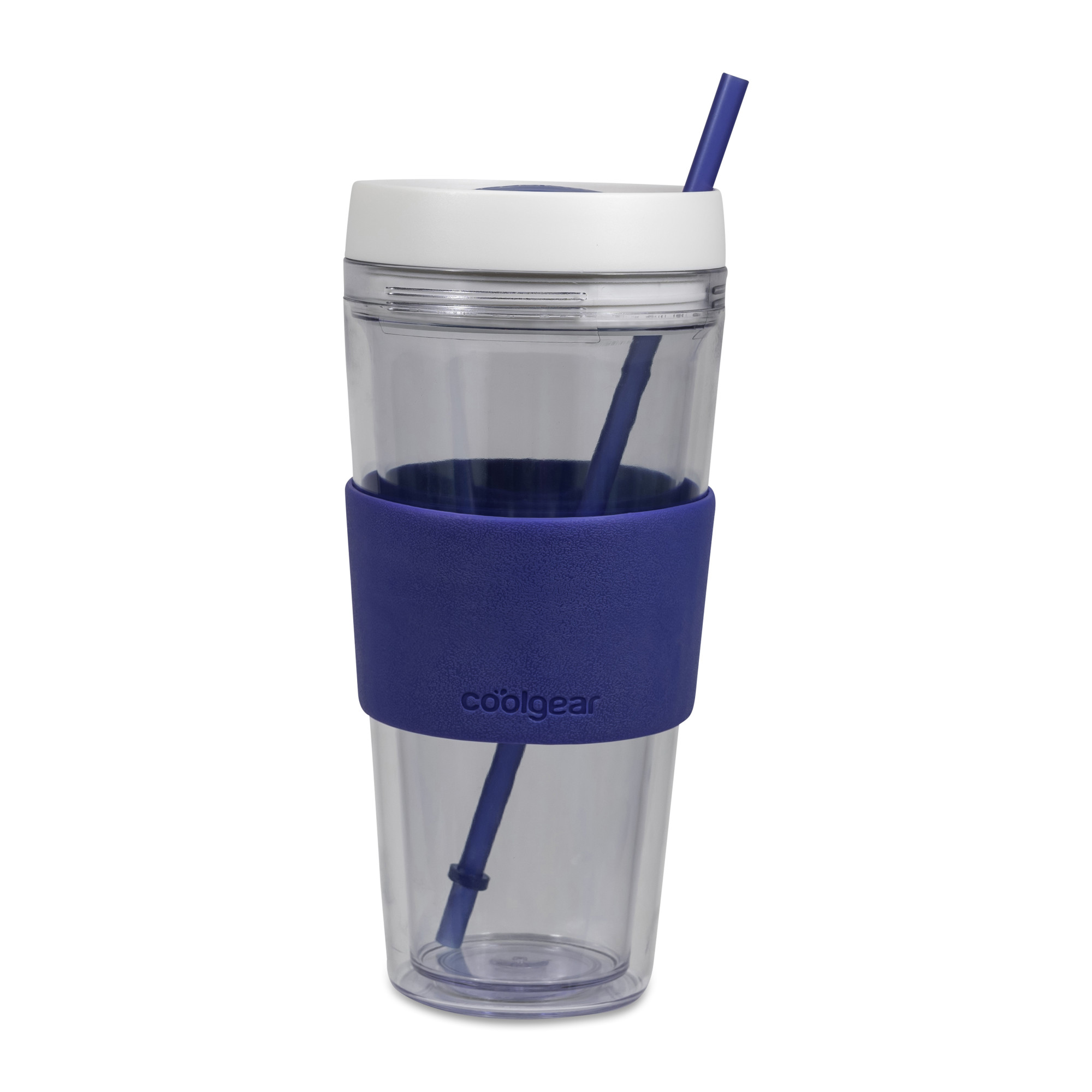 Picture of Cool Gear Callisto Chiller Clear Straw Bottle - 24 Oz. - Blue