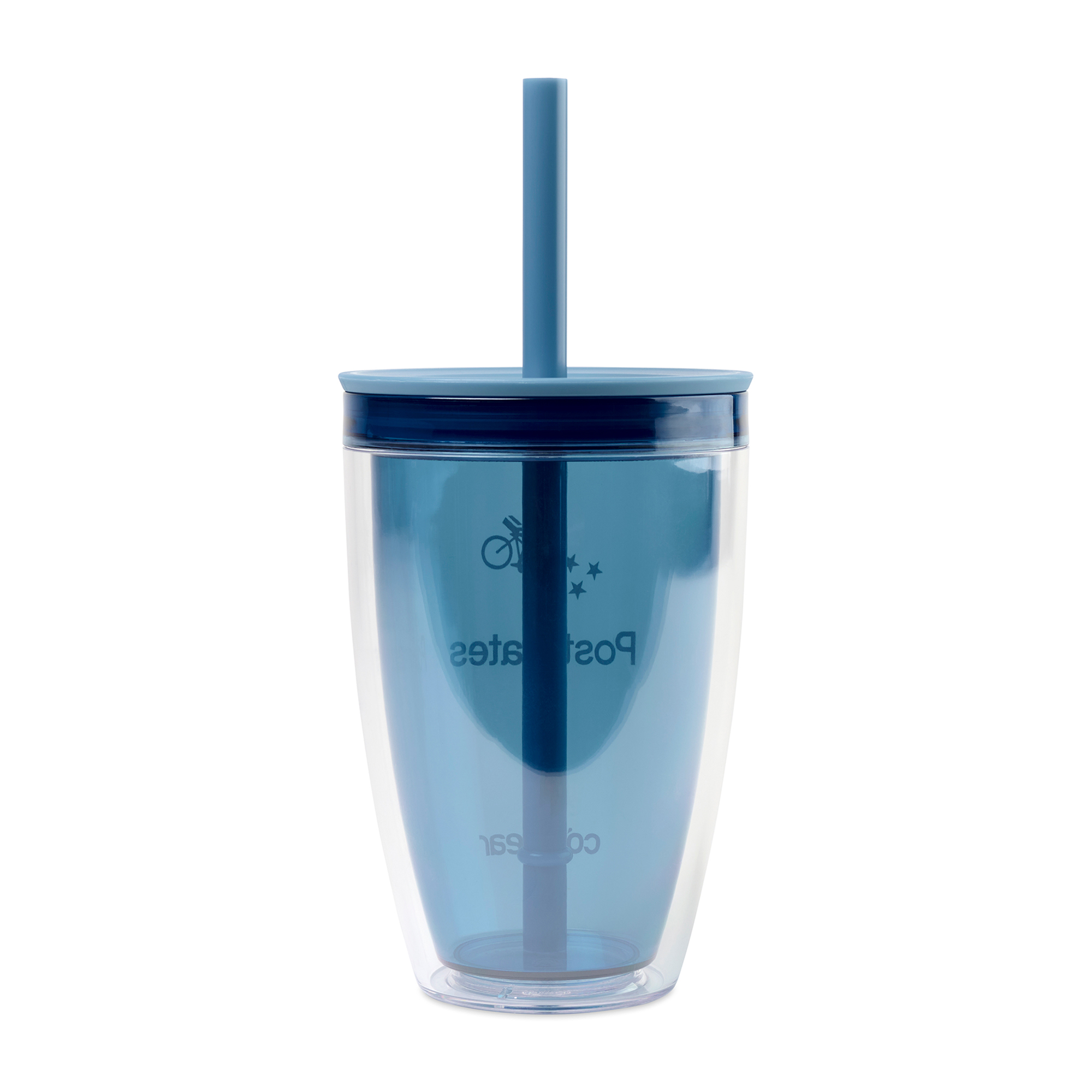 Picture of Cool Gear Oasis Straw Bottle - 14 Oz. - Elemental Blue