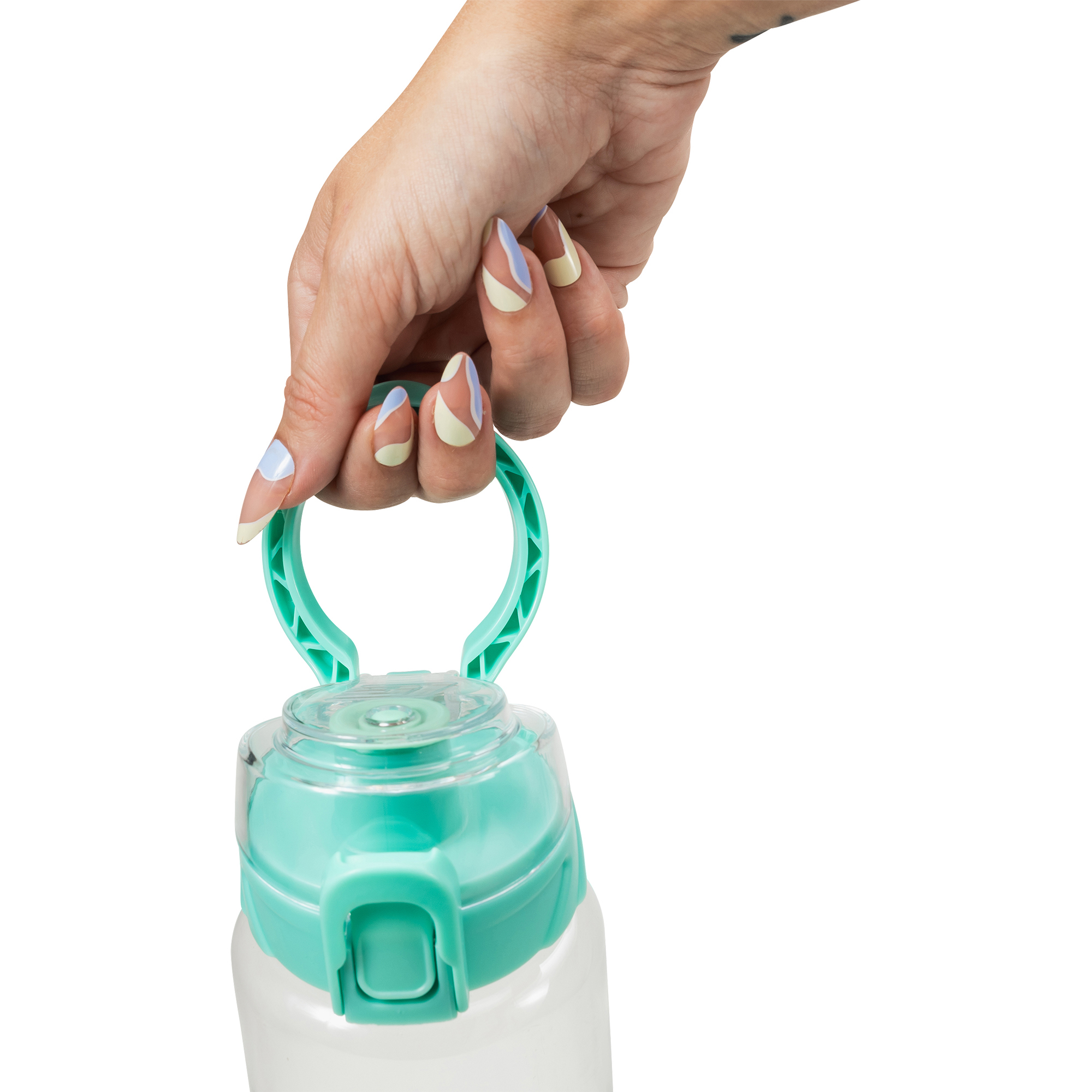 Picture of Cool Gear Cylinder Bottle with Halo Lid - 32 Oz. - Green Tea