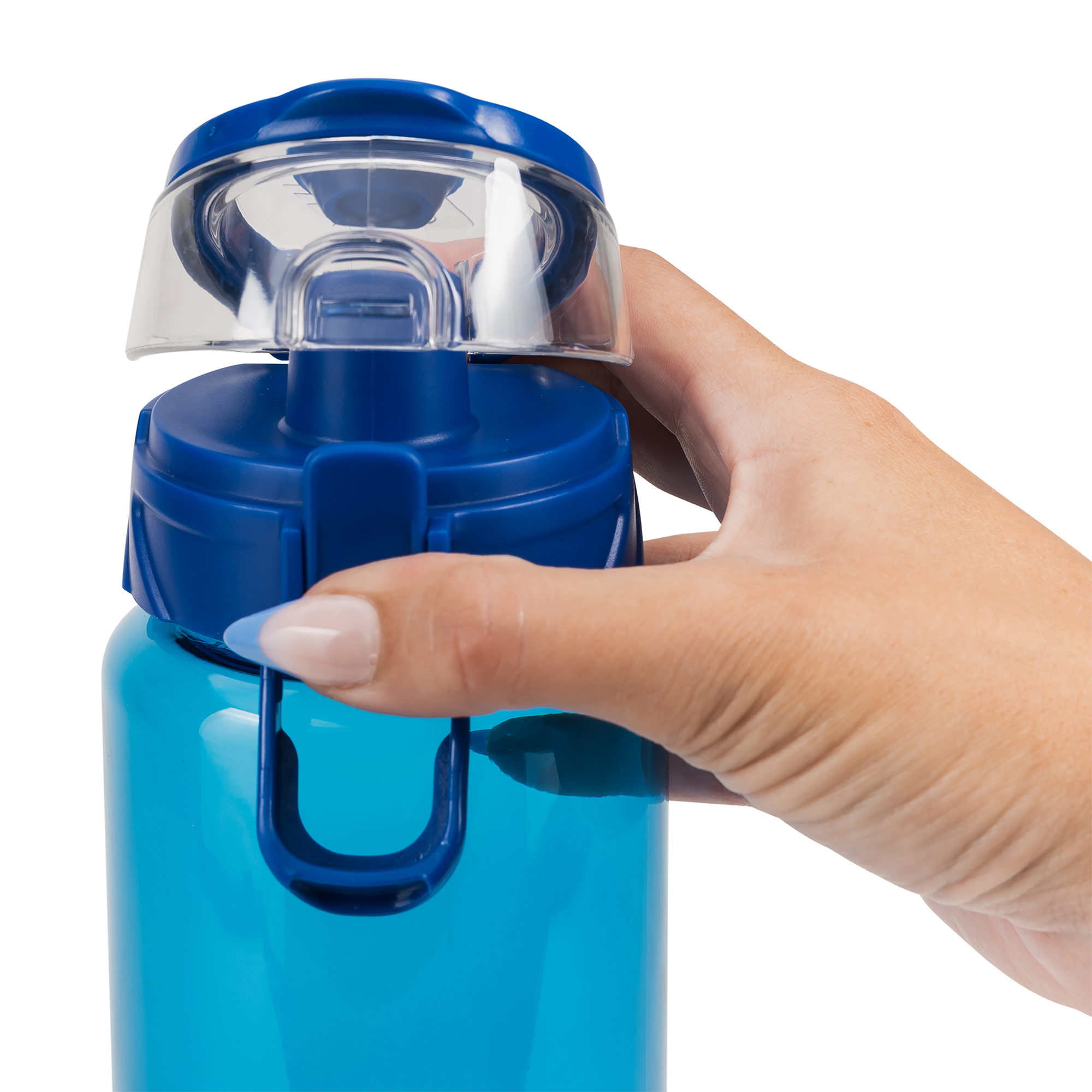 Picture of Cool Gear Cylinder Bottle with Halo Lid - 32 Oz. - Blueberry