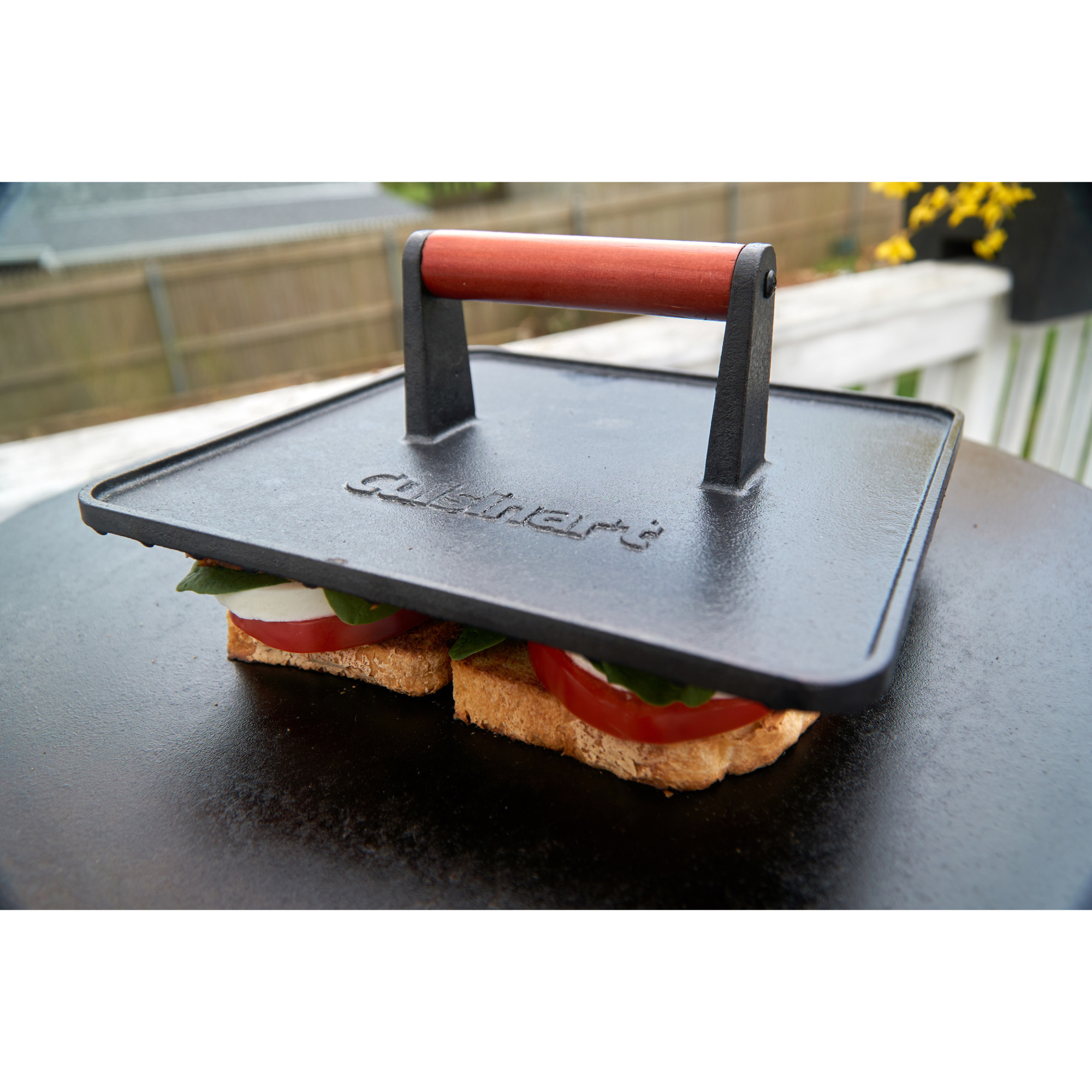 Picture of Cuisinart Outdoors XL Cast Iron Griddle Press - Black