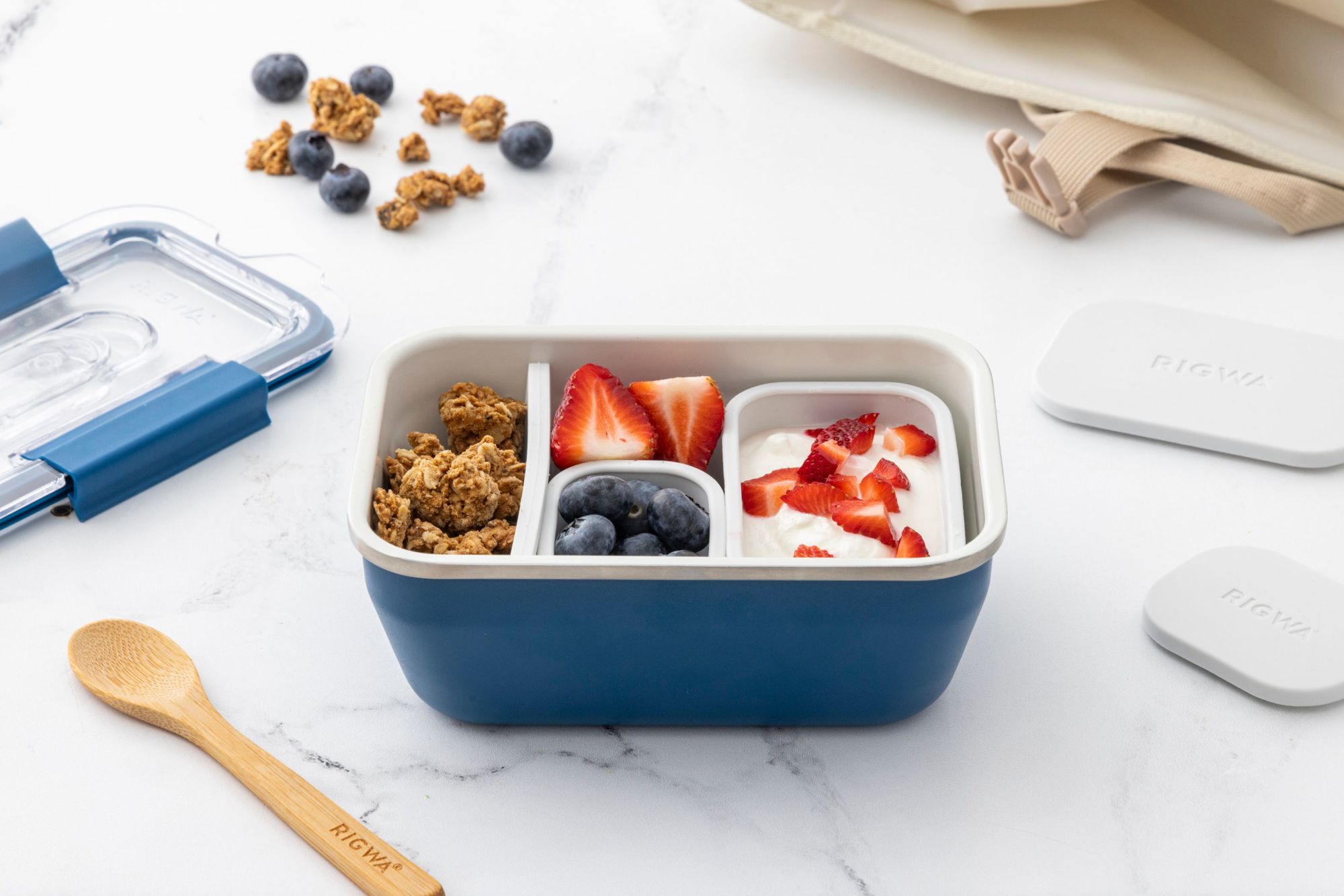 Picture of RIGWA Travel Bento Box 9x6 - Blue