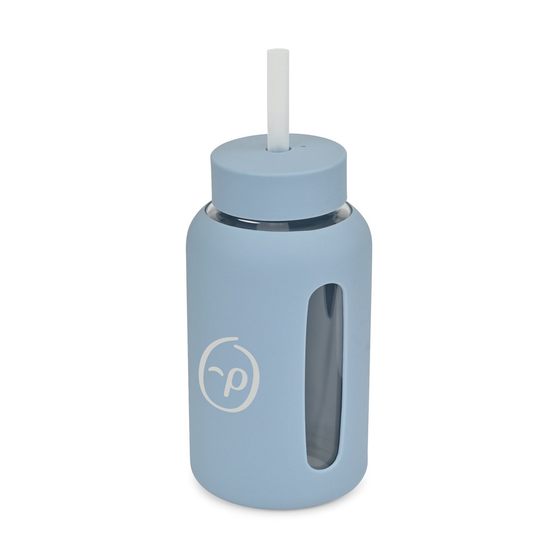 Picture of Axis Glass Straw Bottle - 21 Oz. - Slate Blue