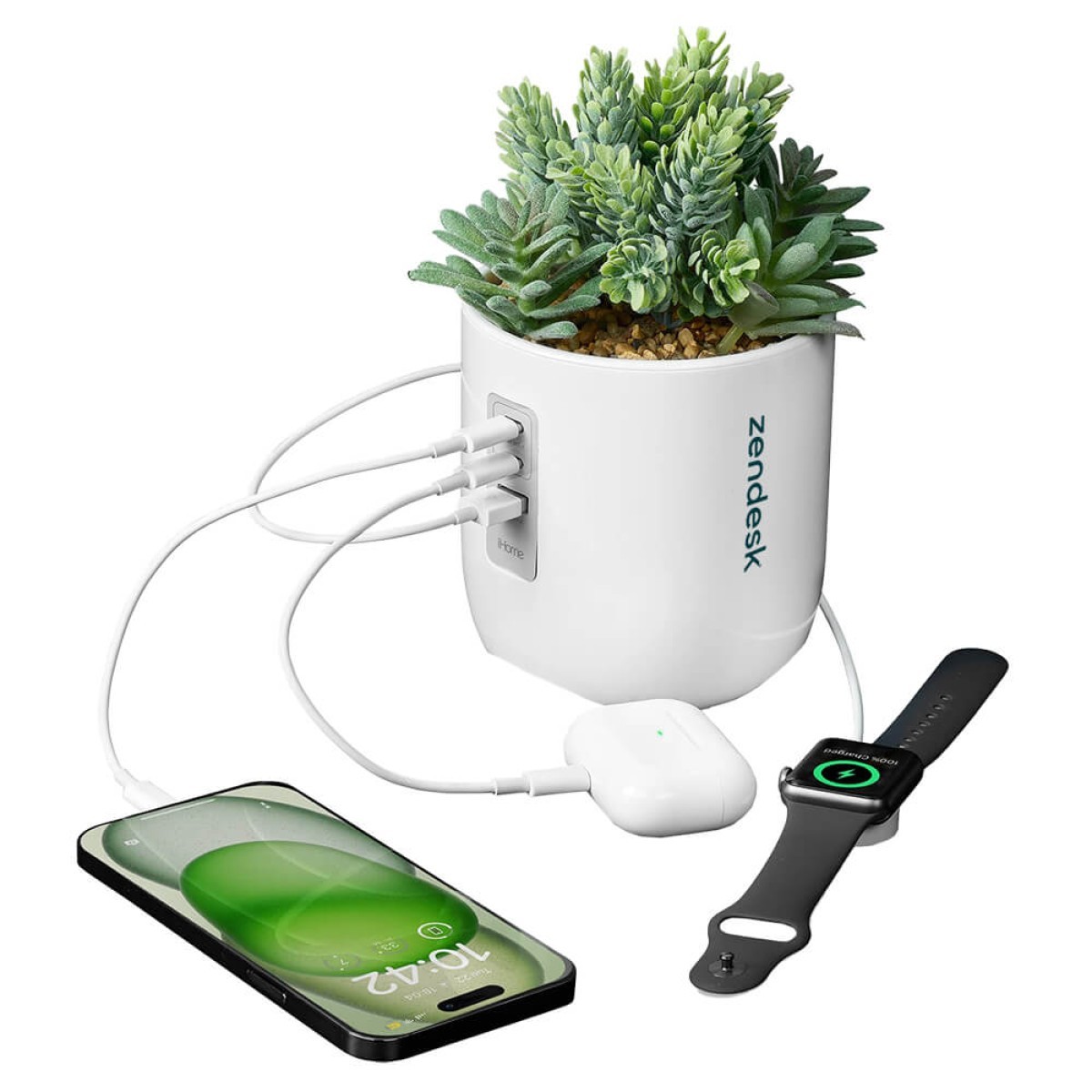 Picture of iHome Faux Succulent with USB Charging Station