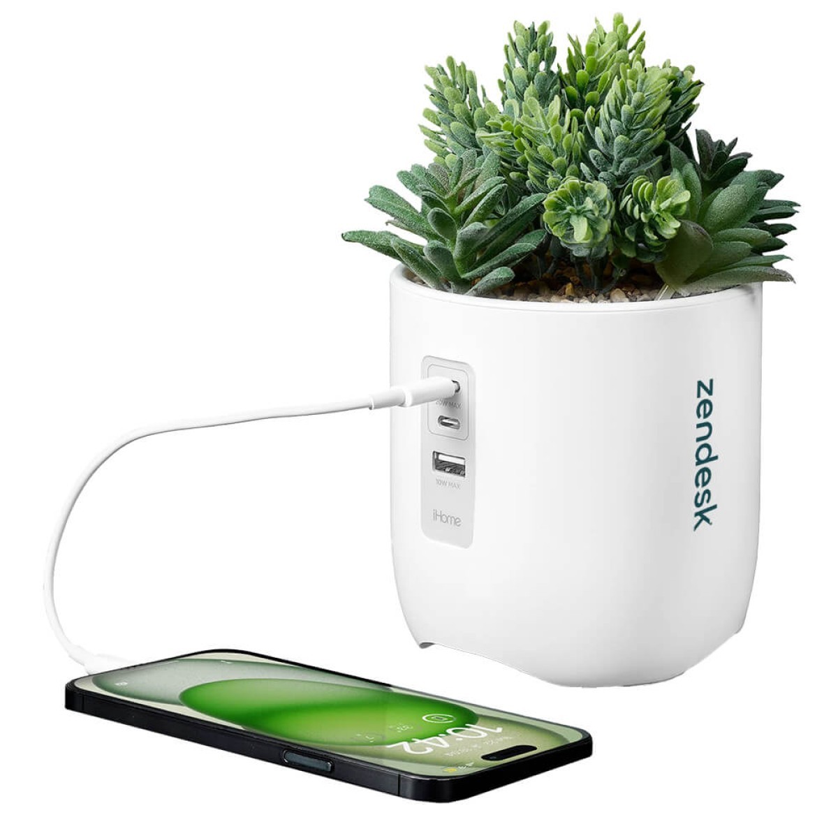 Picture of iHome Faux Succulent with USB Charging Station