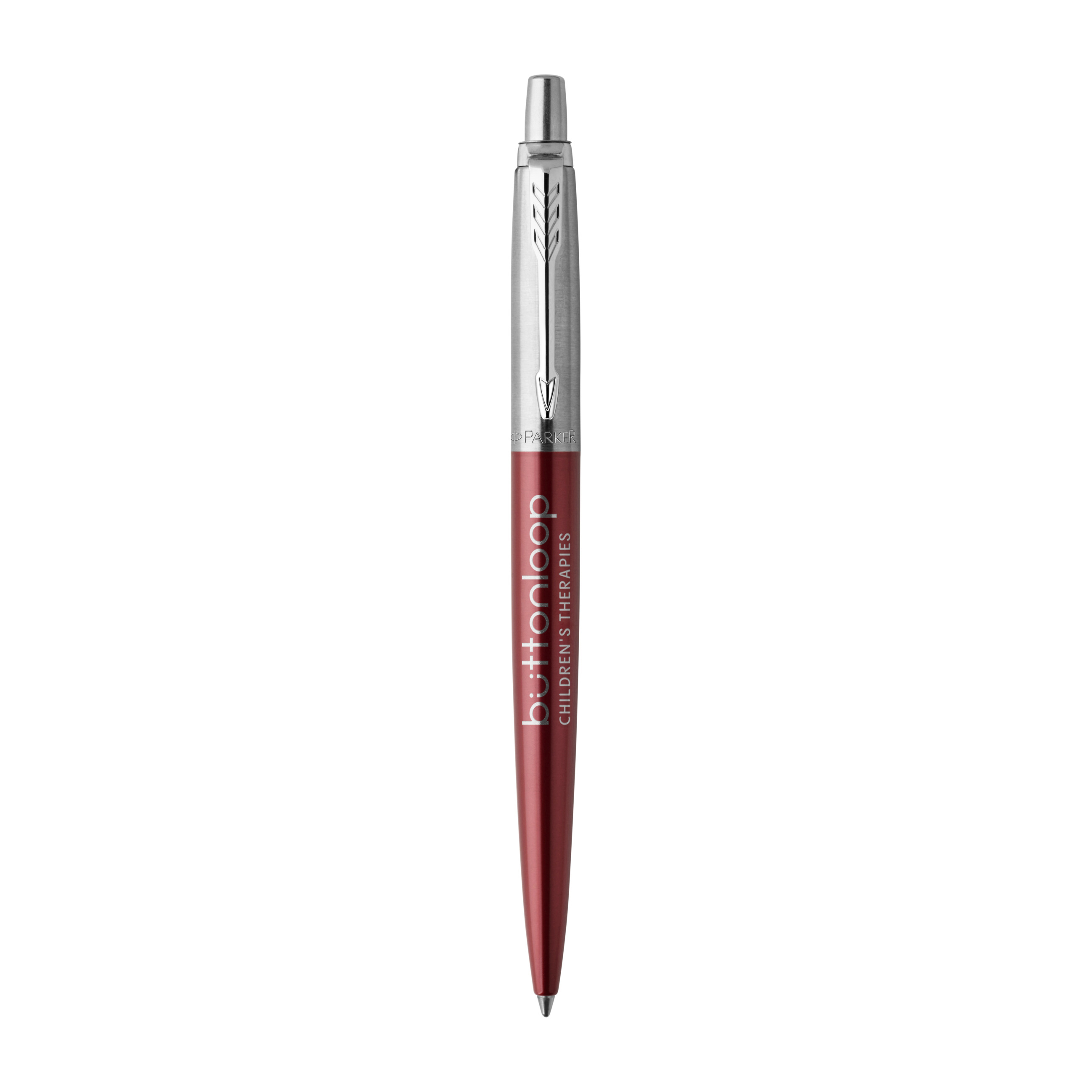 Picture of Parker Jotter London Stainless Steel Ballpoint - Kensington Red - Chrome Trim