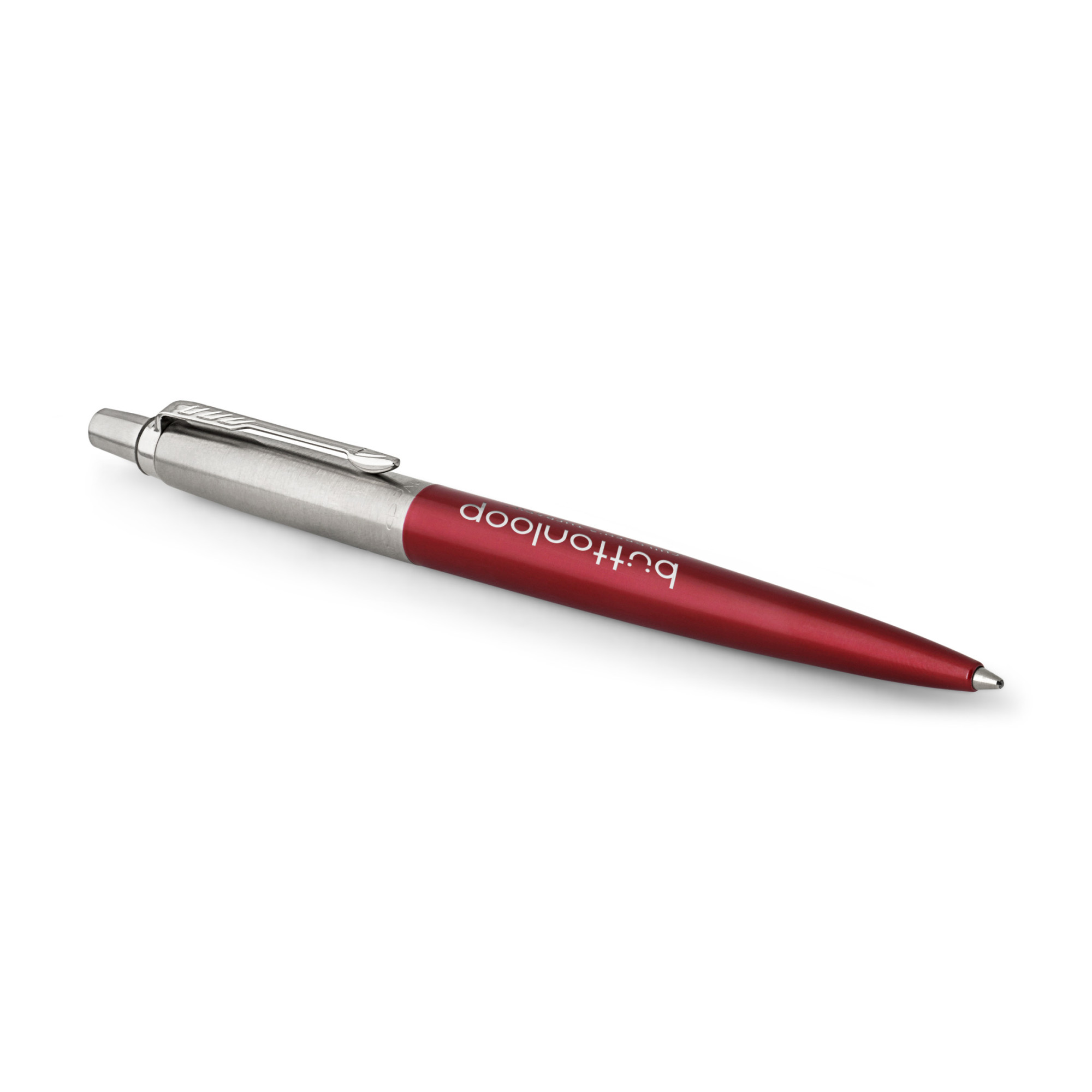 Picture of Parker Jotter London Stainless Steel Ballpoint - Kensington Red - Chrome Trim
